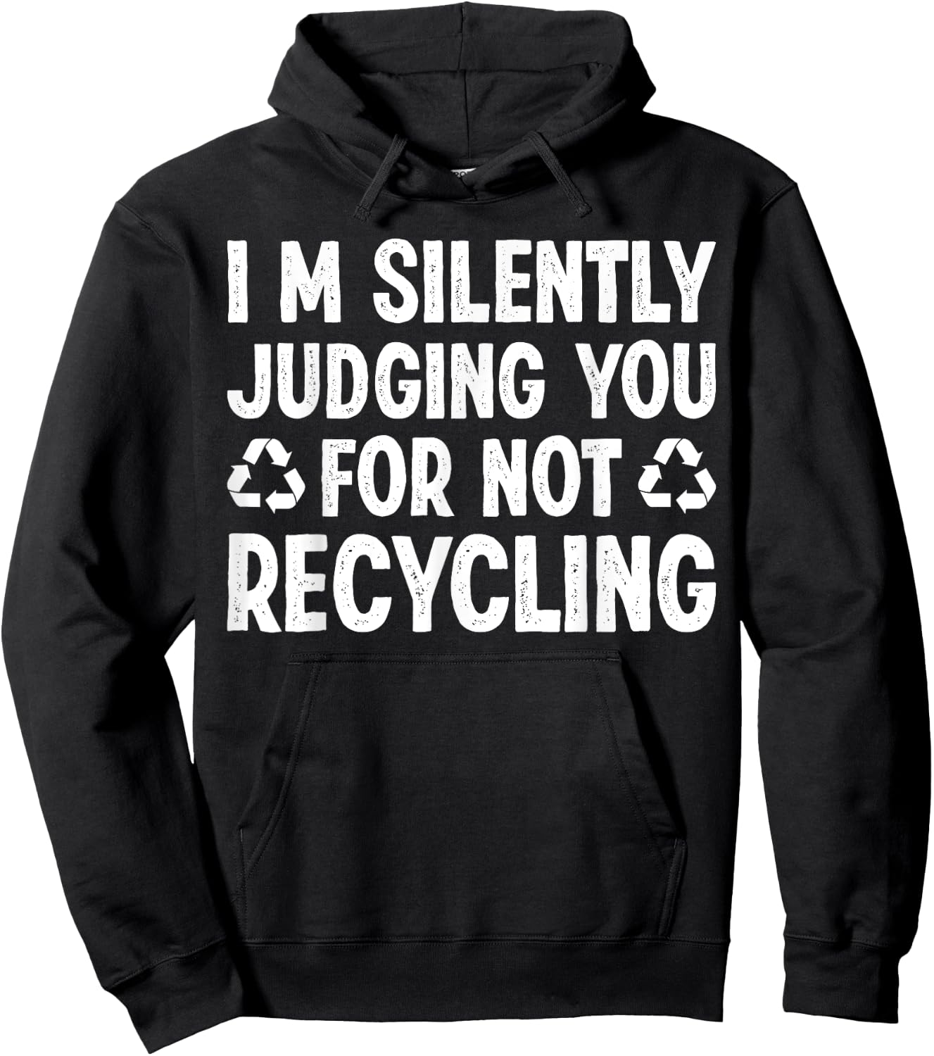 Im Silently Judging You For Not Recycling Hoodie - Hoodie | Black