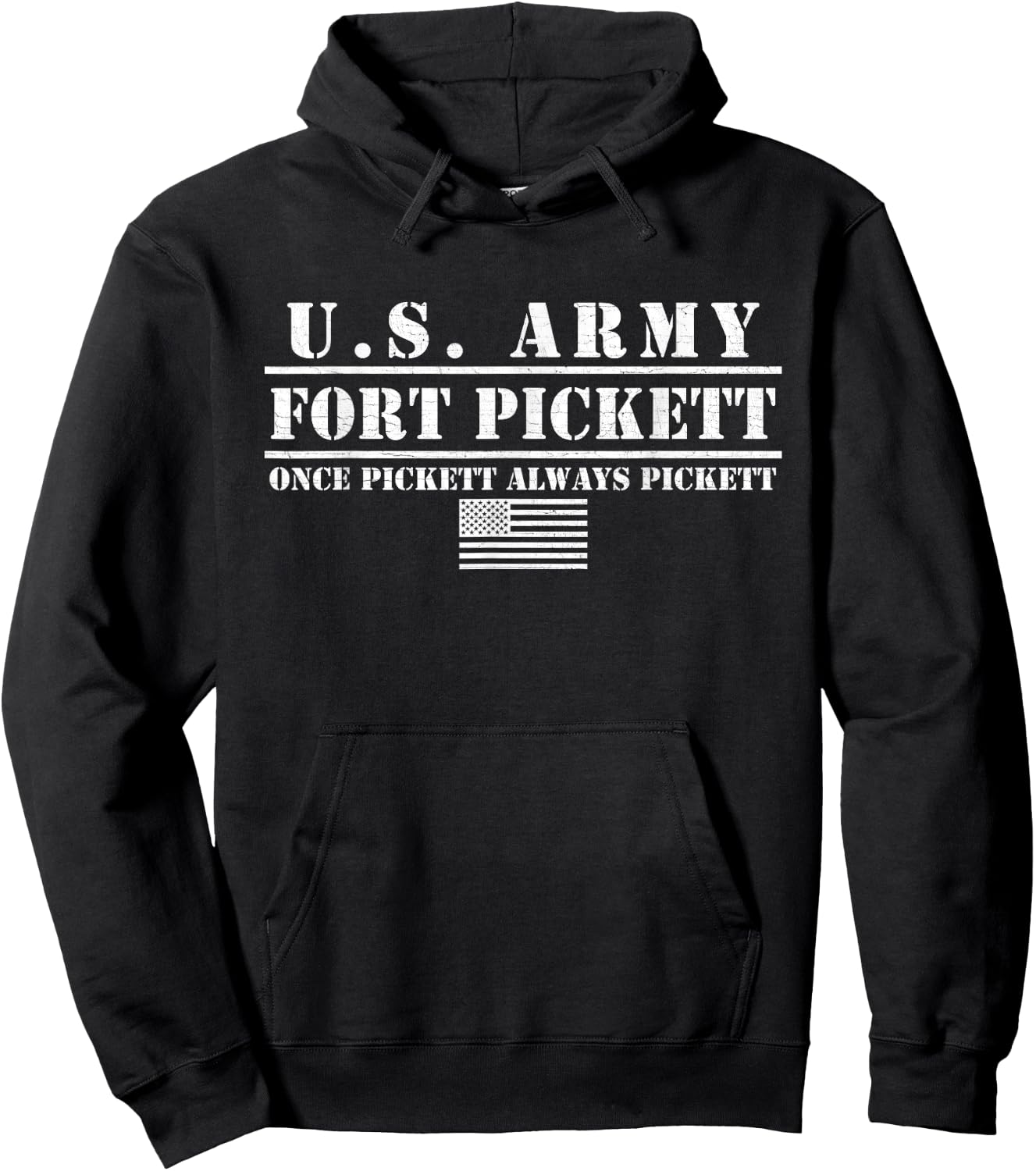 Fort Pickett Virginia US Army Once Pickett Always Pickett Hoodie - Hoodie | Black