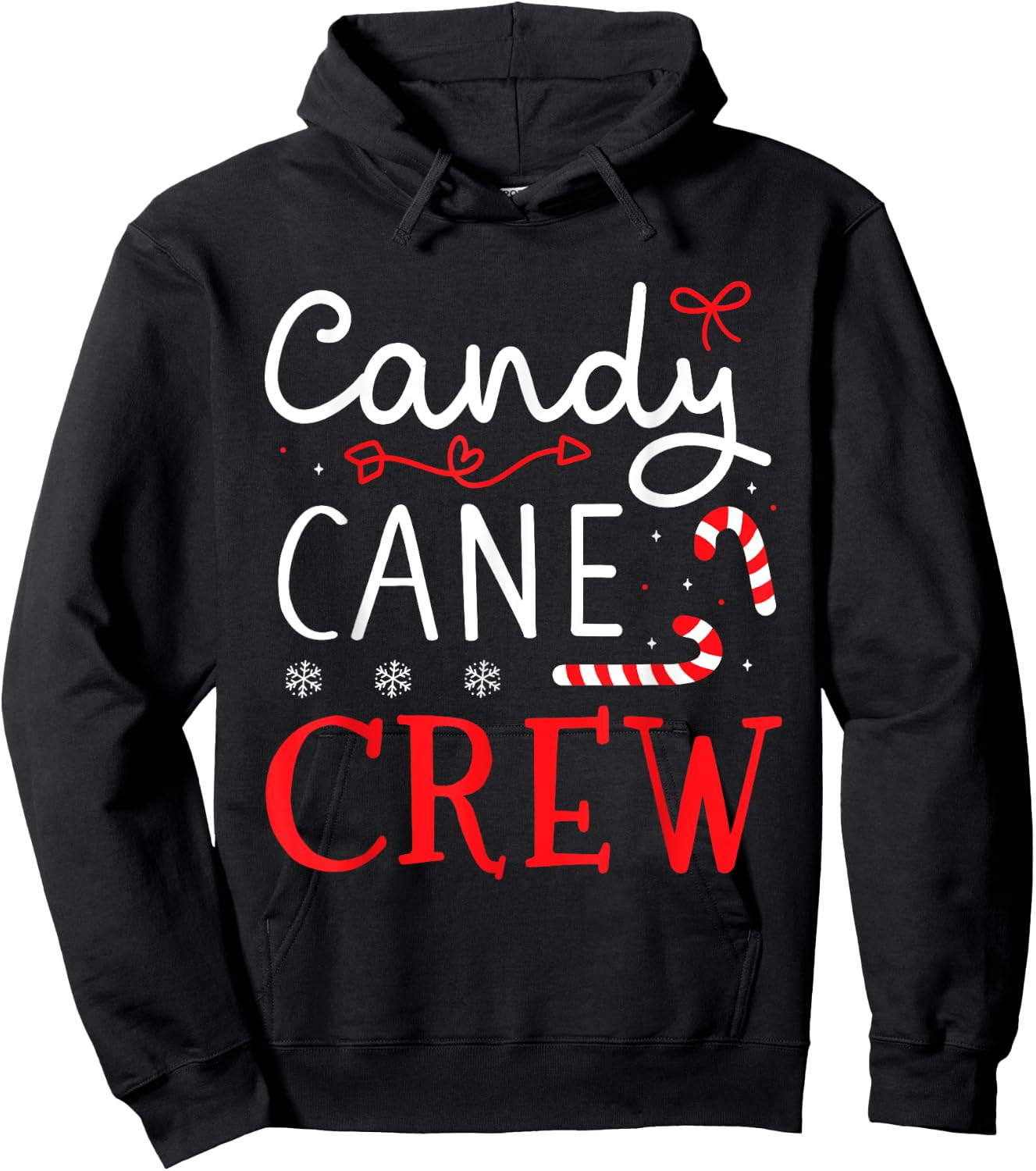 Christmas candy cane crew for family and cousin xmas Hoodie - Hoodie | Black