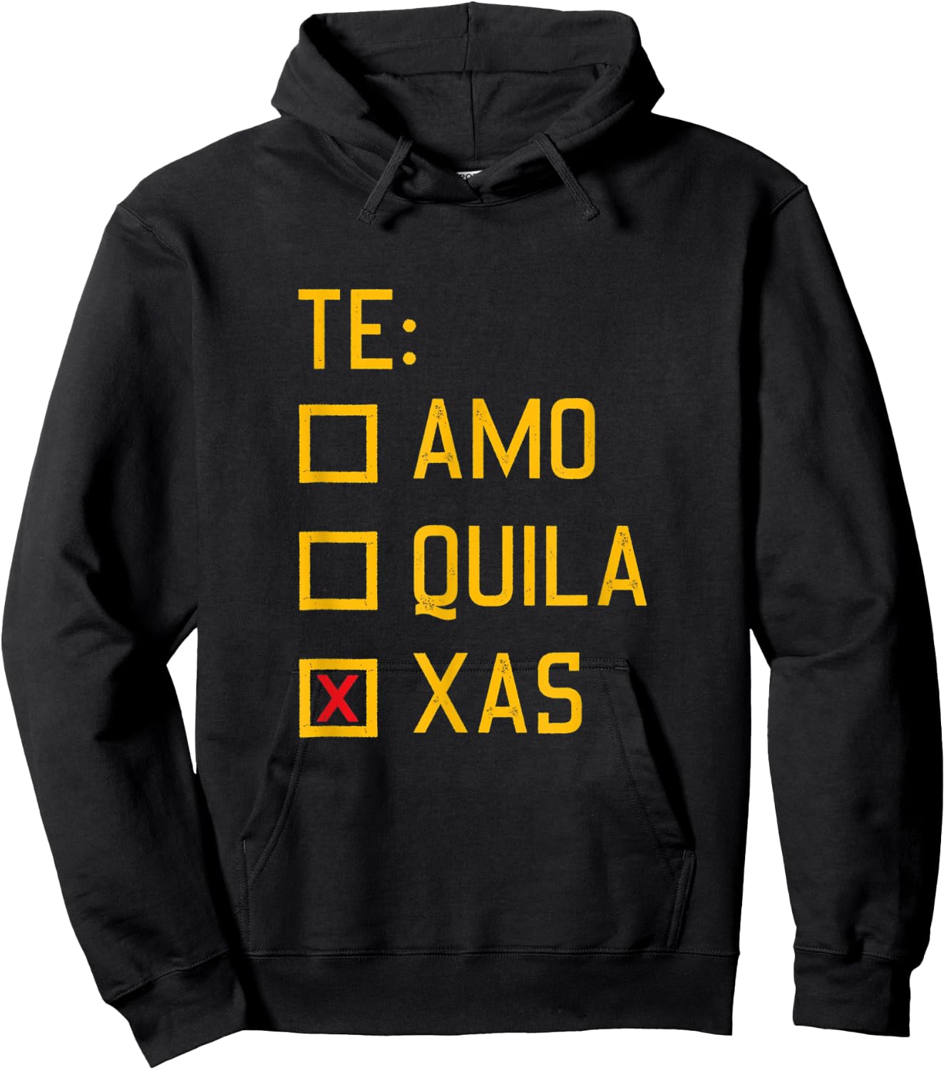 Te Amo Tequila Texas Cinco De Mayo Party Shot Alcohol Mexica Hoodie - Hoodie | Black