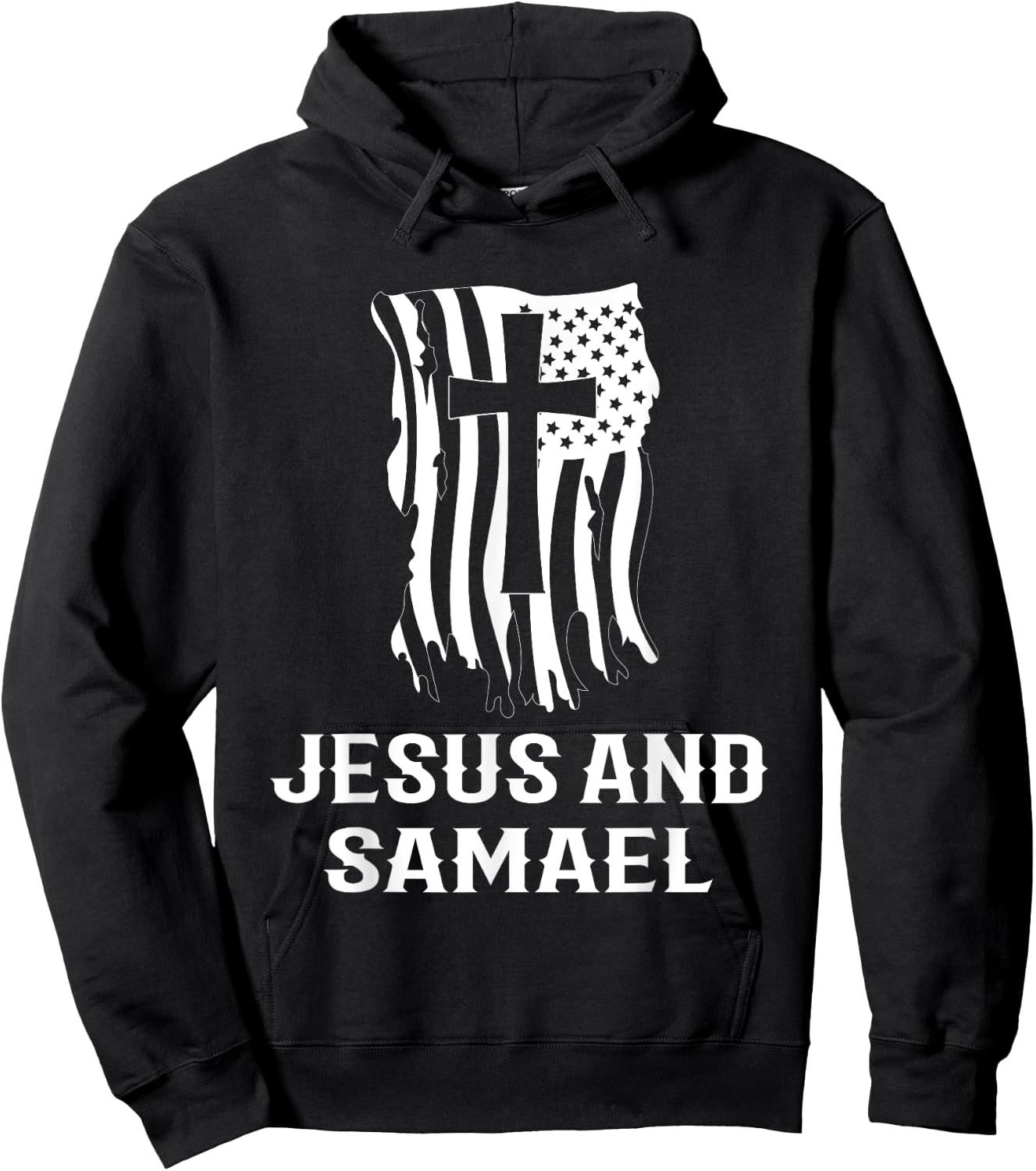 Jesus and Saint Samael the Archangel Catholic Prayer Design Hoodie - Hoodie | Black