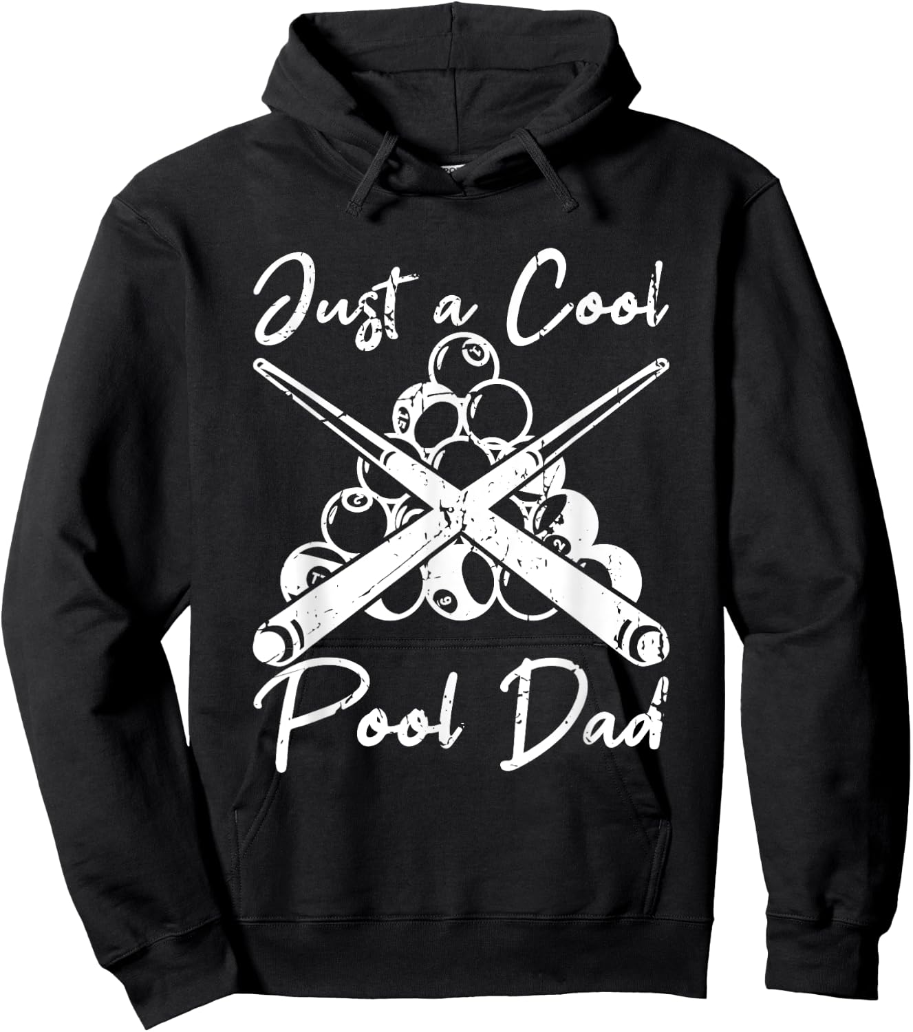 Pool Dad Billiards Papa Fathers Day Hoodie - Hoodie | Black