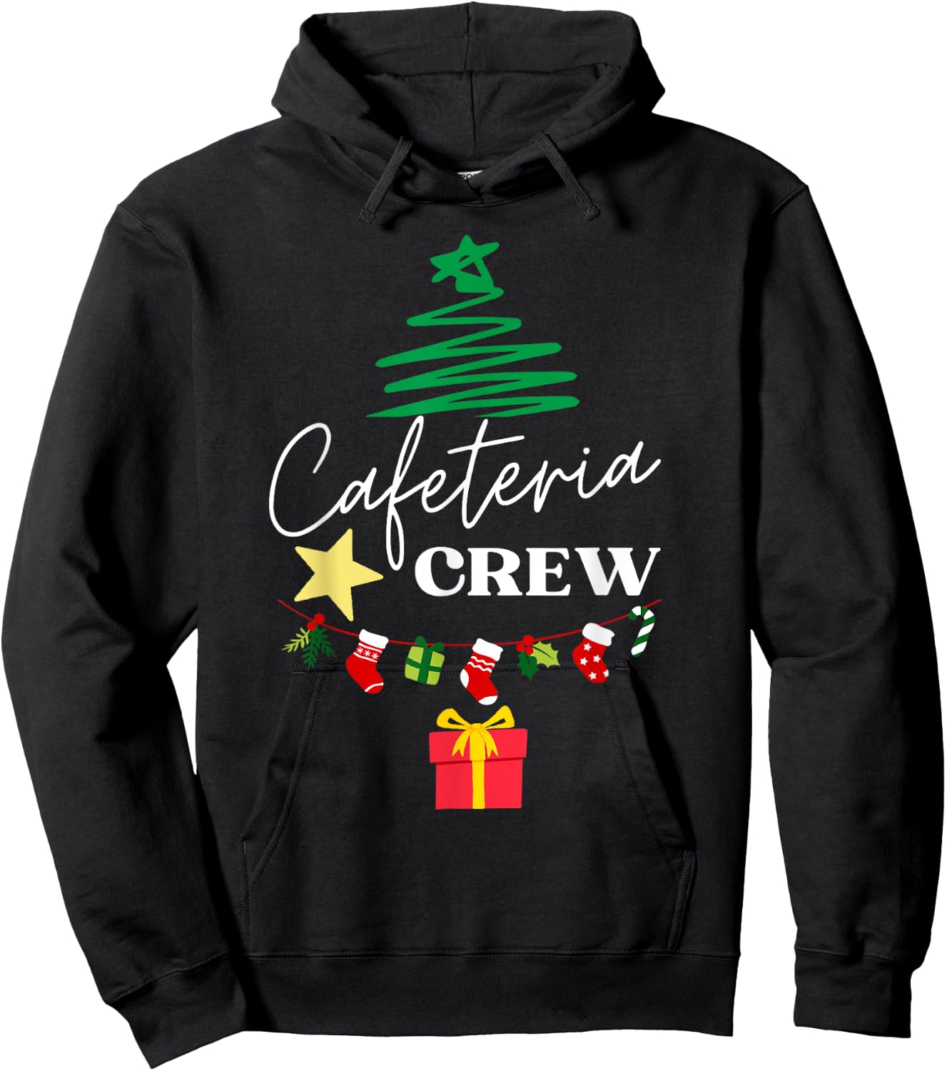 Cafeteria Lunch Lady Crew Christmas Matching Women's Christmas - Black, Small Hoodie - Hoodie | Black