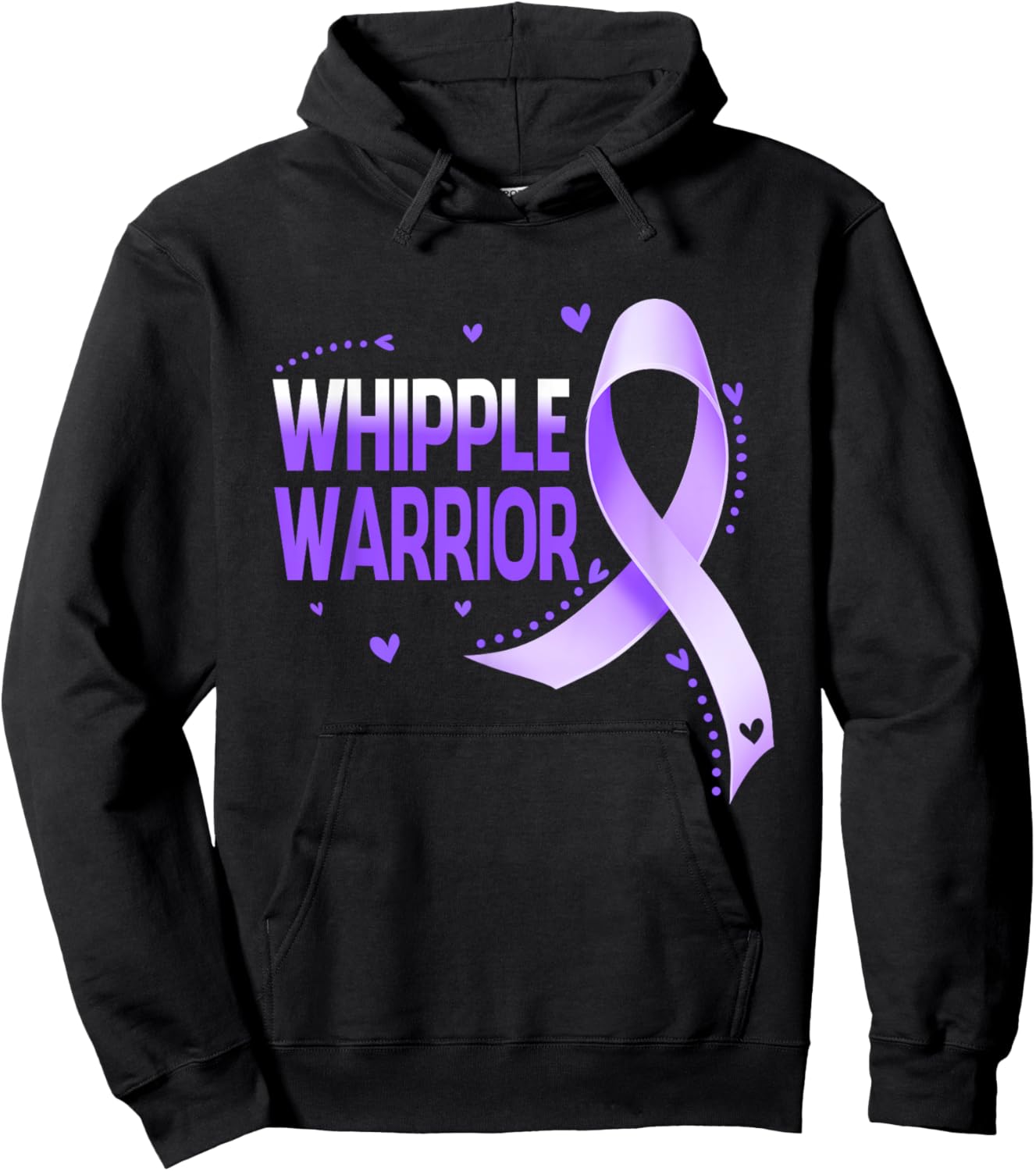 Whipple Warrior Pancreatic Cancer Awareness Ribbon Hoodie - Hoodie | Black