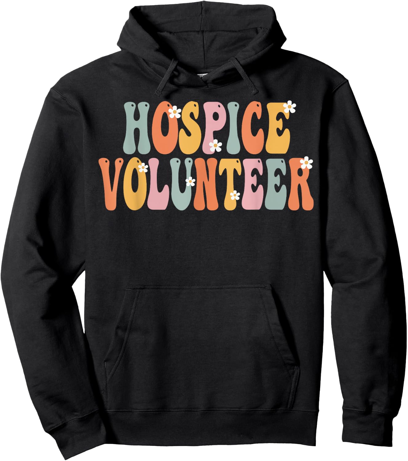 Hospice Volunteer Week Groovy Appreciation Day Hoodie - Hoodie | Black