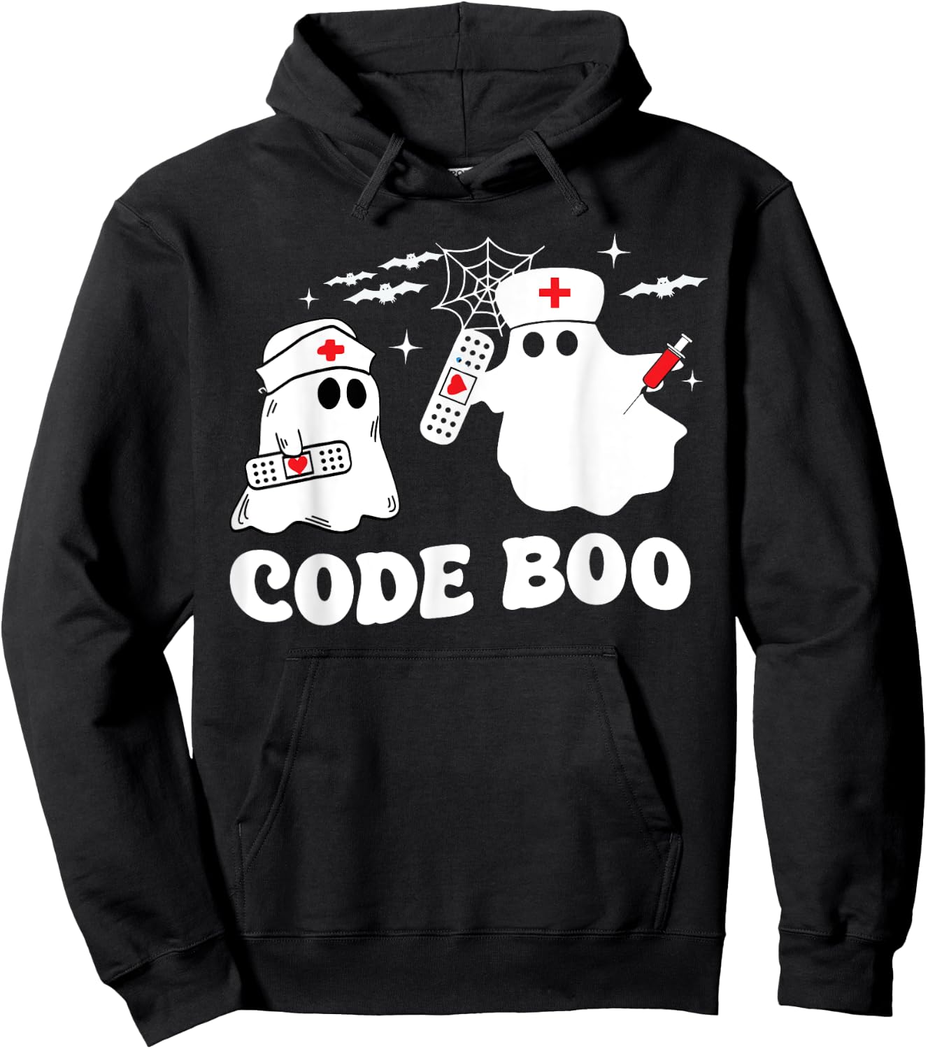 Code Boo Spooky Respiratory Therapist Halloween Hoodie - Hoodie | Black