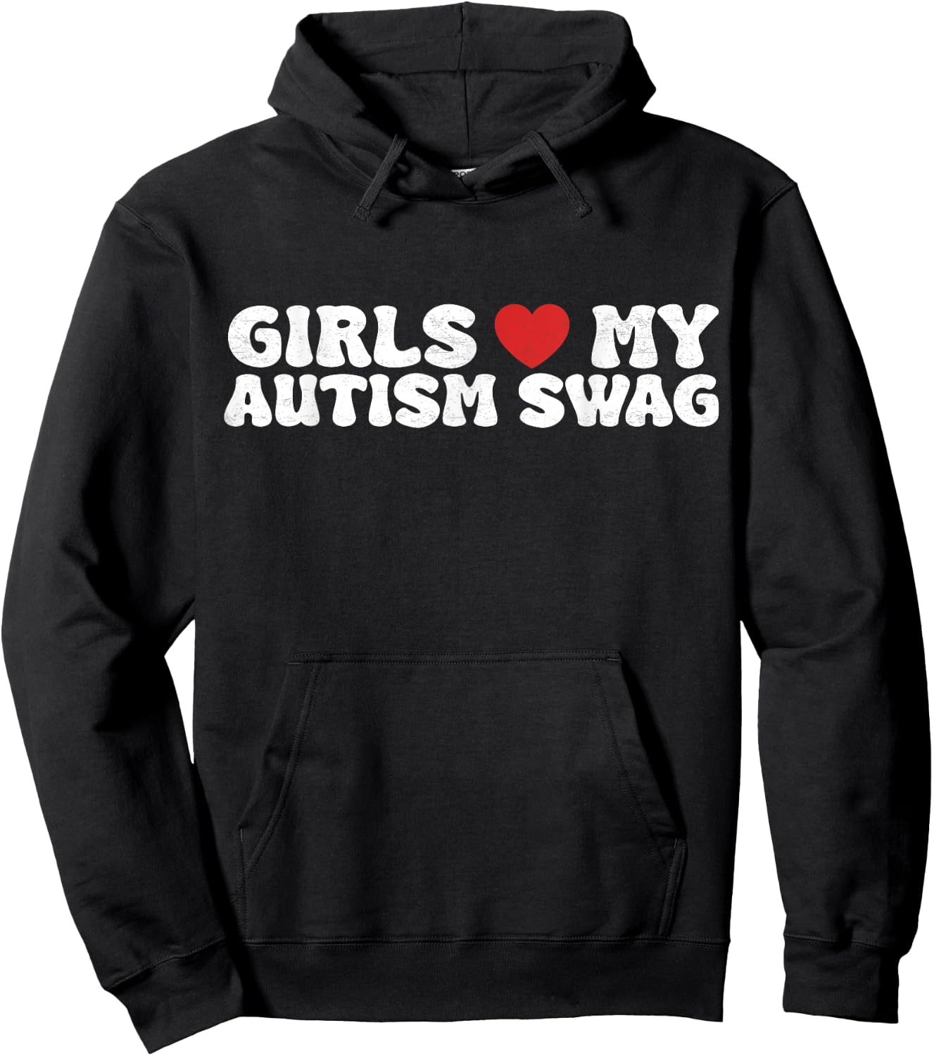 Girls Heart My Autism Swag Funny Girls Love My Autism Swag Hoodie - Hoodie | Black