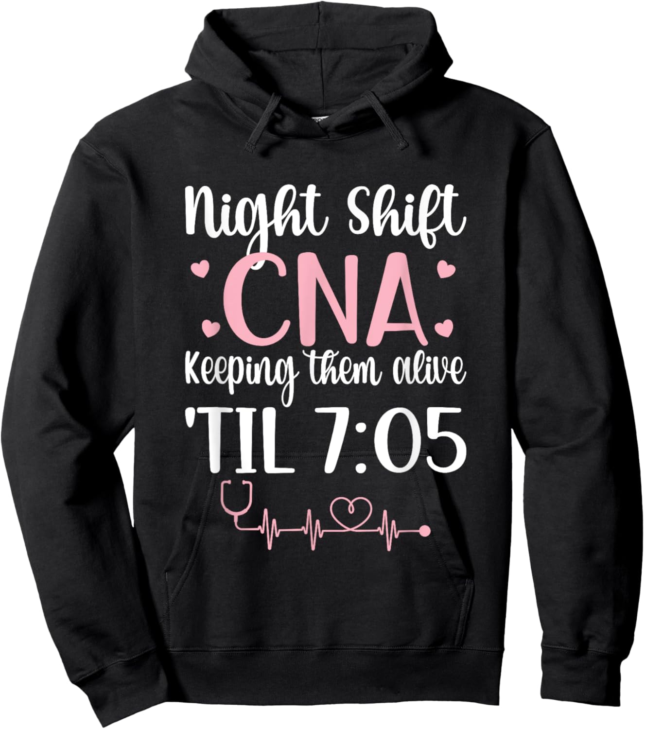 Night Shift CNA Life Certified Nursing Assistant Hoodie - Hoodie | Black