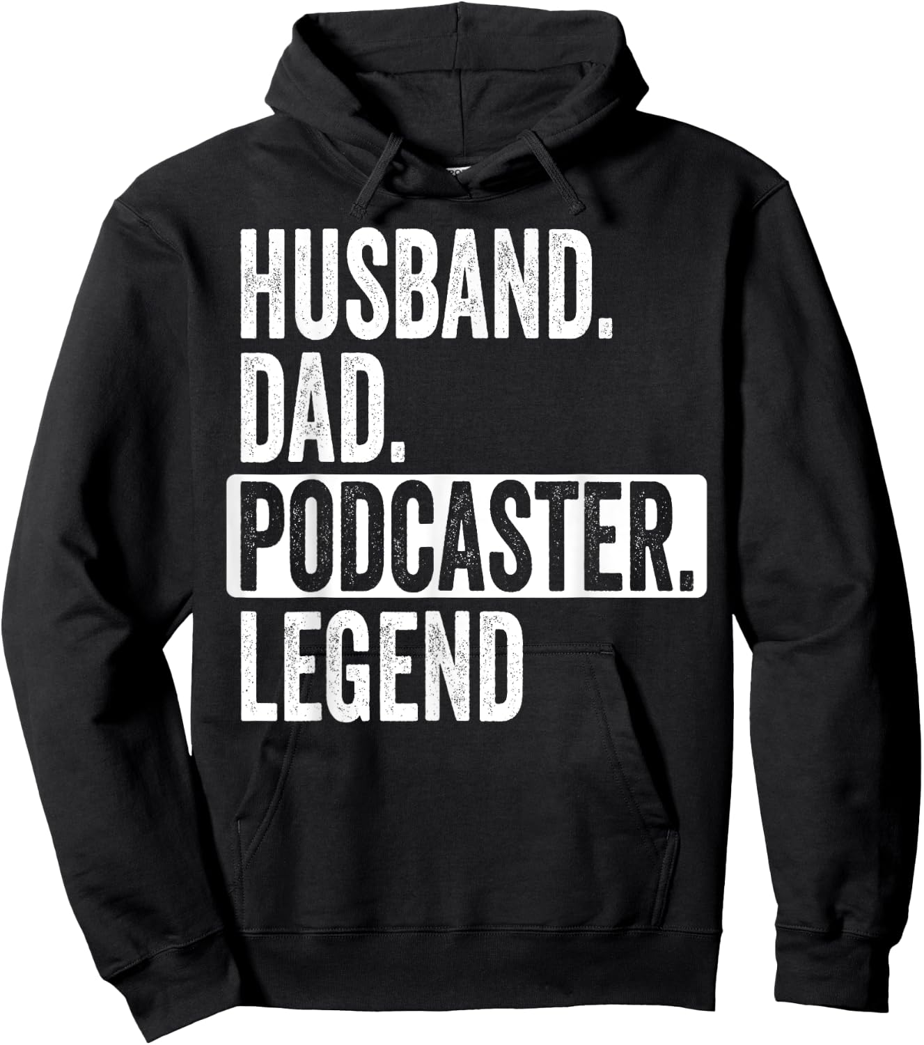 Husband Dad Podcaster Legend For Podcast Lover Father's Day Hoodie - Hoodie | Black