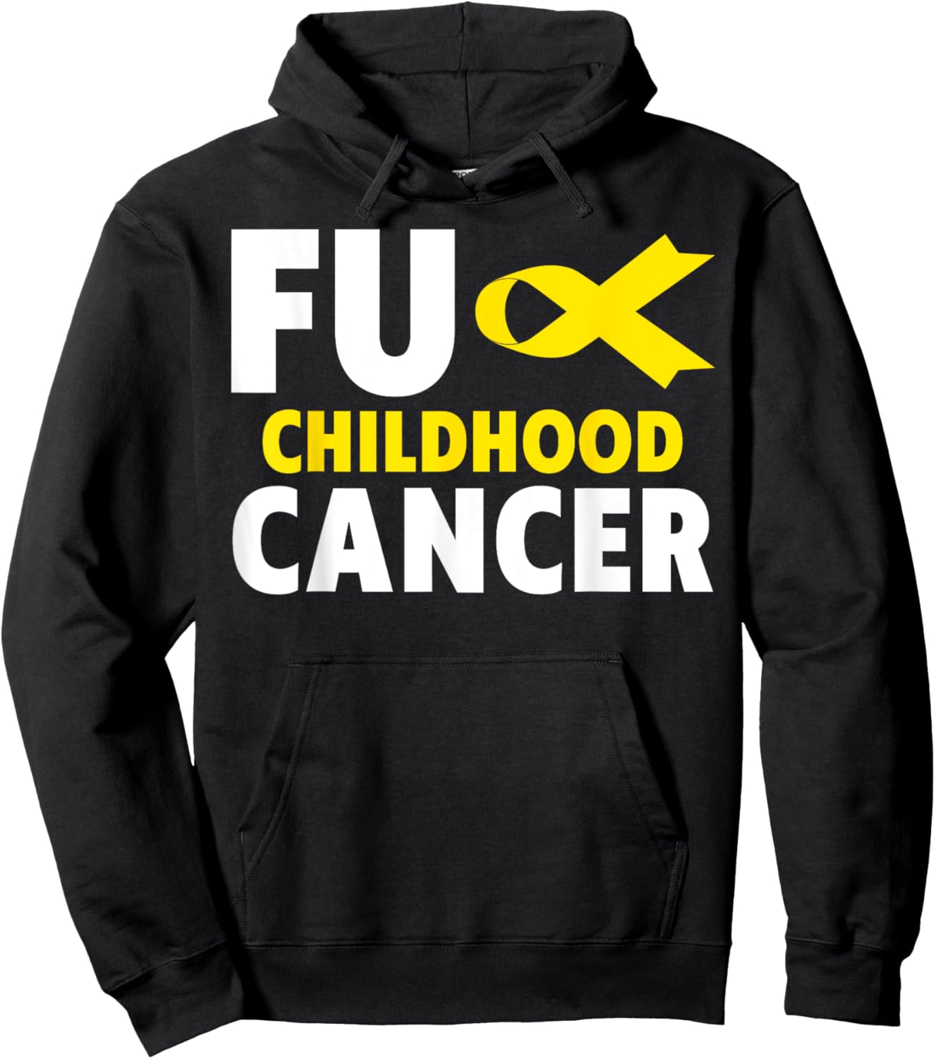 Fuck Cancer - Fuck Childhood Cancer Awareness Hoodie - Hoodie | Black