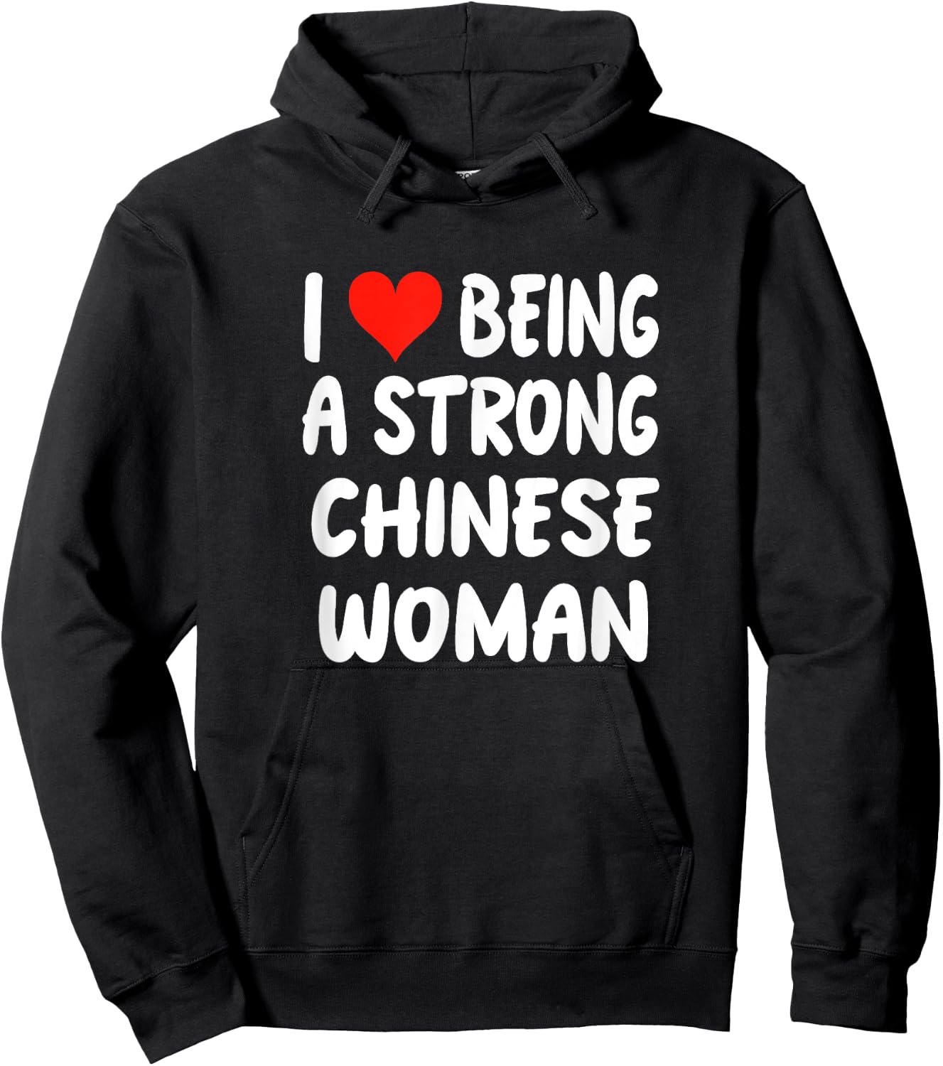 I Love Being A Strong Chinese Woman - Heart - China Hoodie - Hoodie | Black