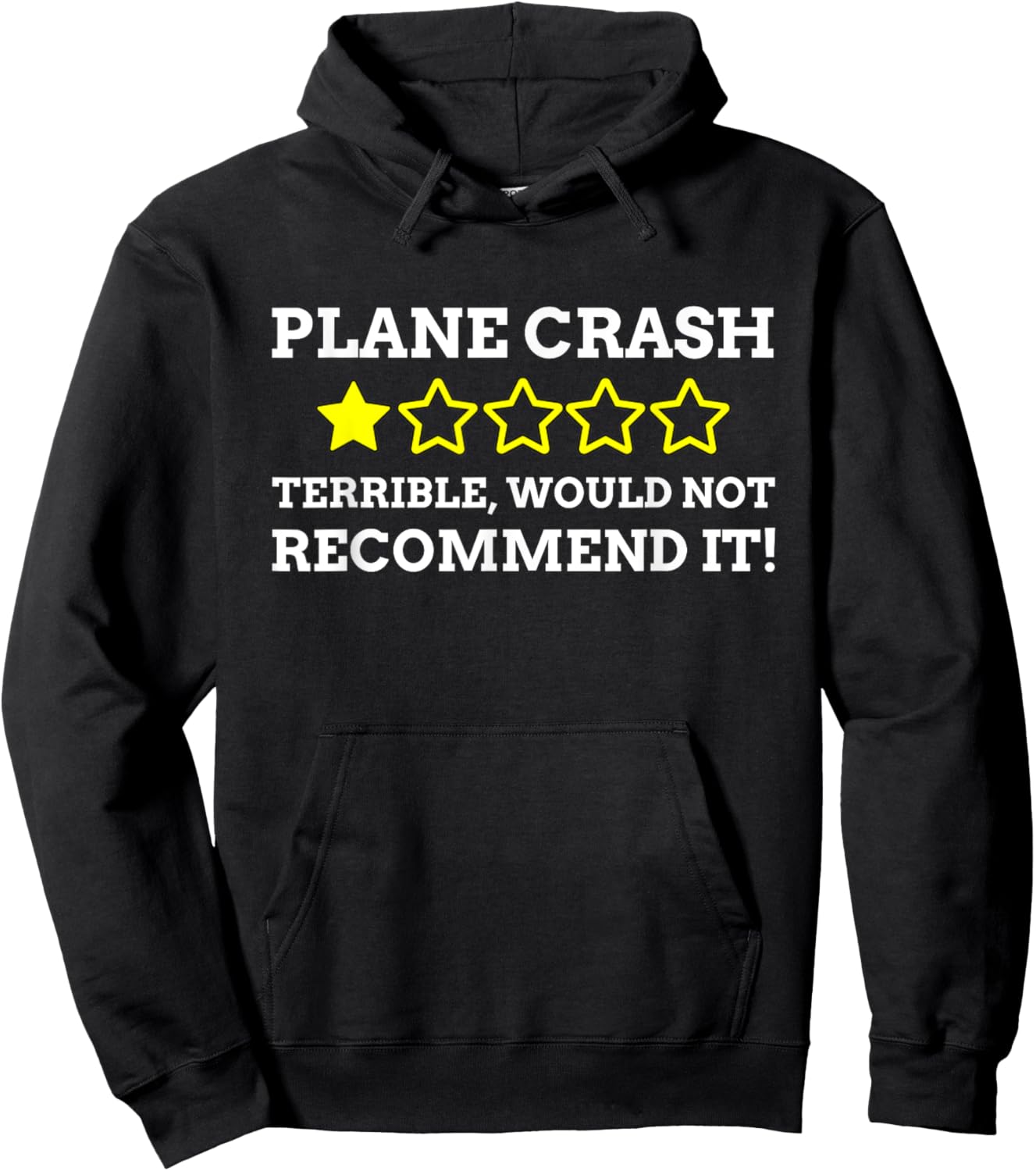 Funny Plane Crash Hoodie - Hoodie | Black