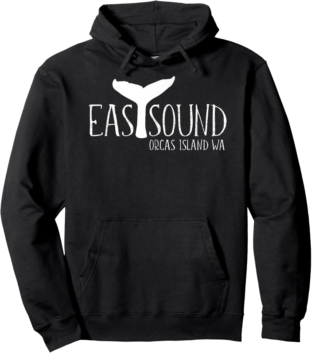 Eastsound Orcas Island Whale Tail San Juans Whale Watching Hoodie - Hoodie | Black