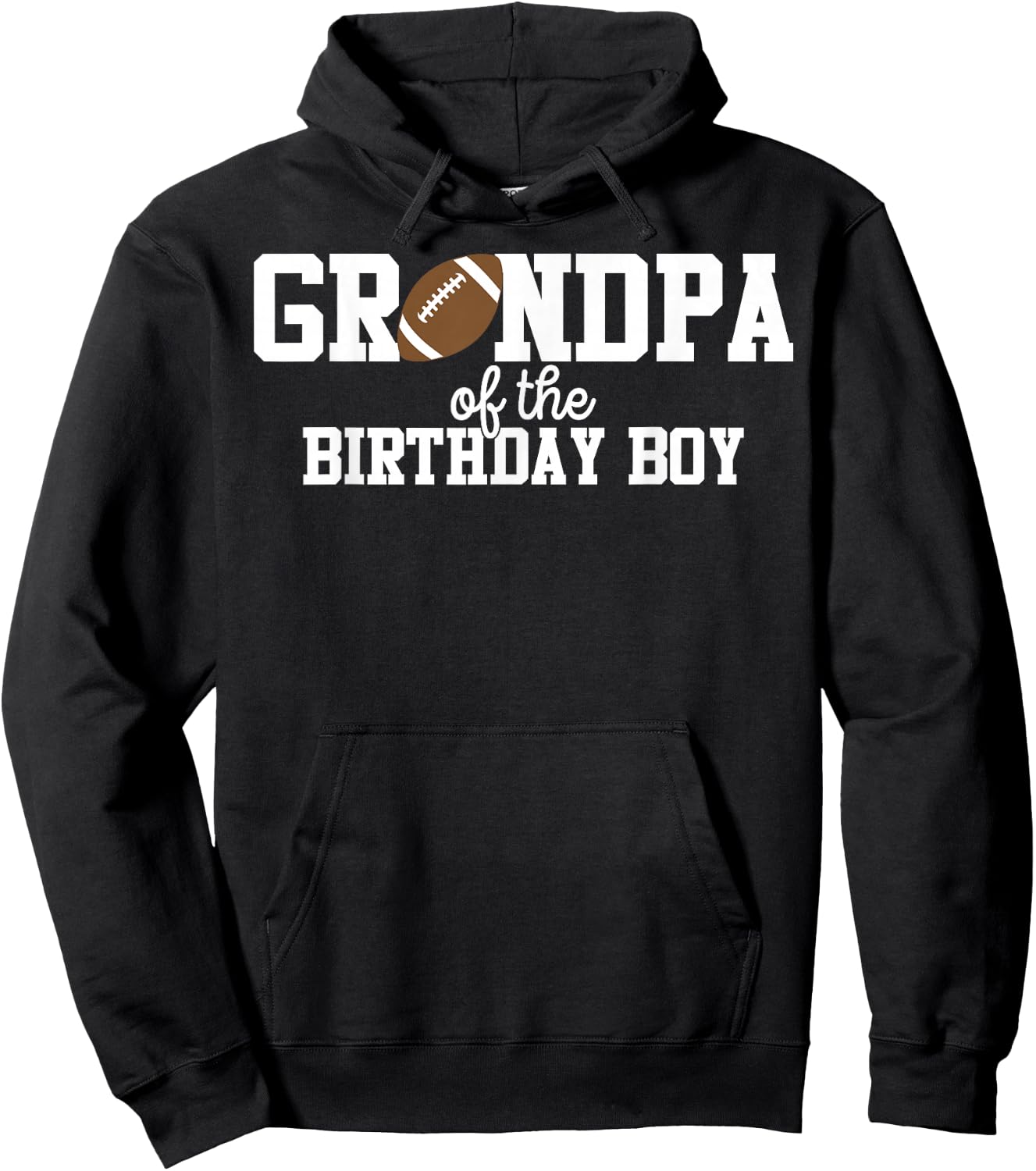 Grandpa 5 of the Birthday Boy Football Lover First Birthday Hoodie - Hoodie | Black