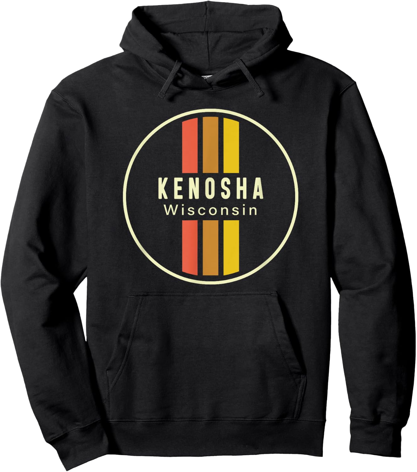 Retro Kenosha Wisconsin Hoodie - Hoodie | Black