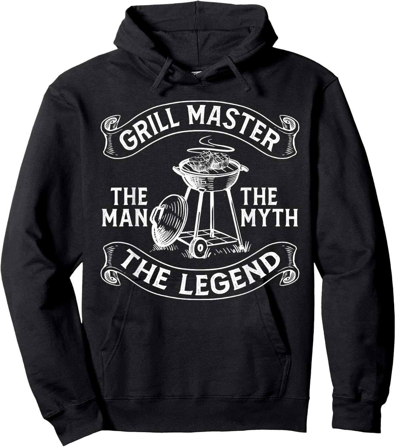 Funny BBQ Smoker Grill Master The Man The Myth Legend Hoodie - Hoodie | Black