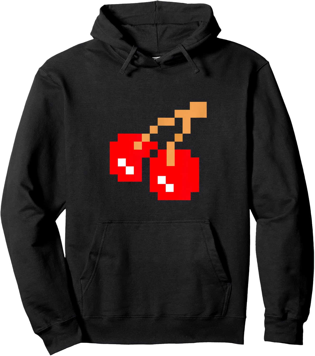 Cherries Cherry Pixel 8-bit Arcade Game Matching Costume Man Hoodie - Hoodie | Black