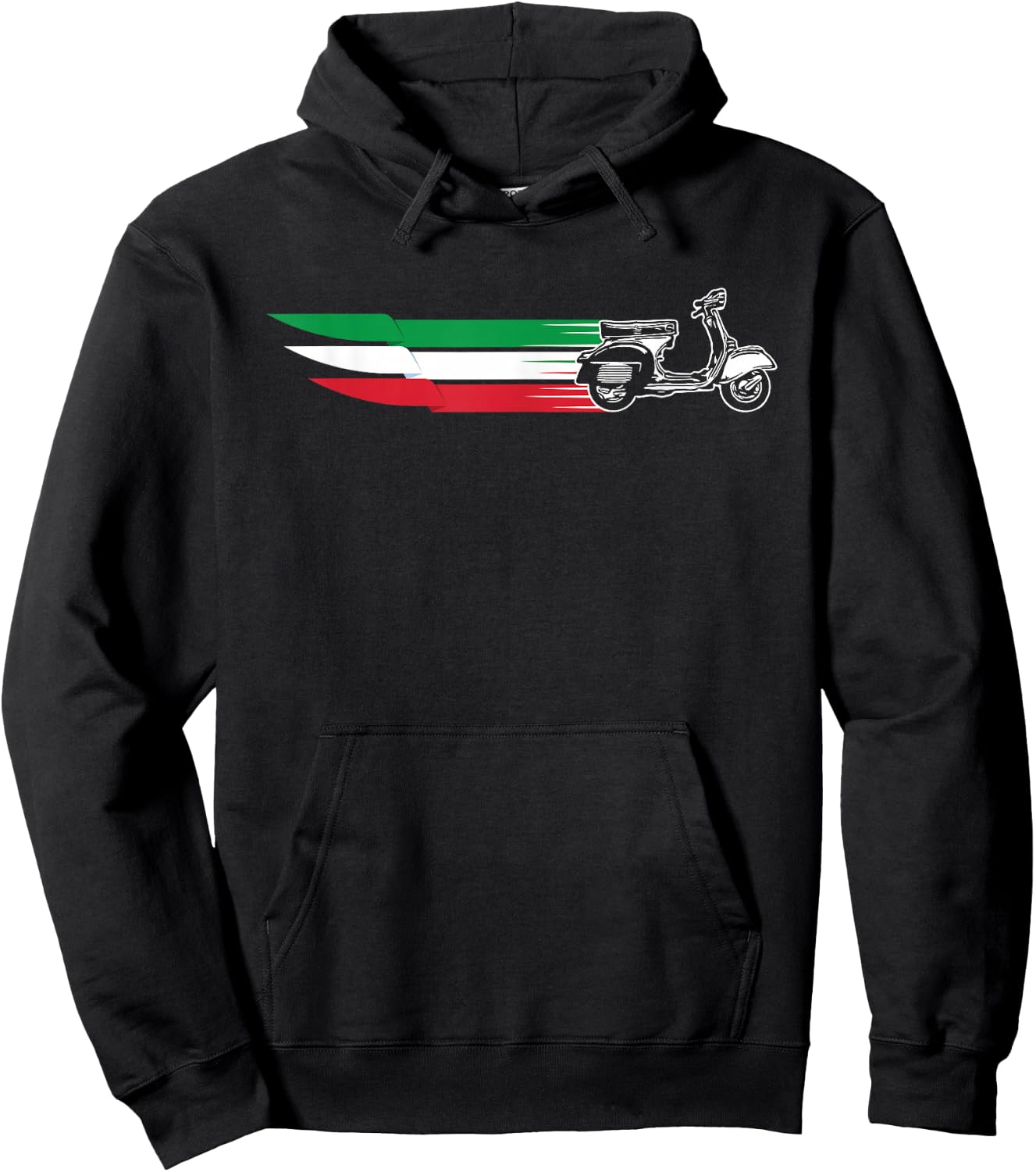 Tricolore - Italian Flag Italian Scooter Hoodie - Hoodie | Black