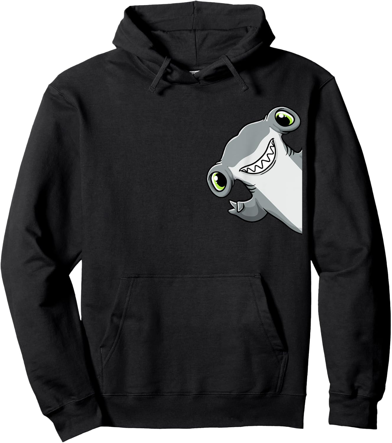 Hammerhead Shark From Side Hoodie - Hoodie | Black