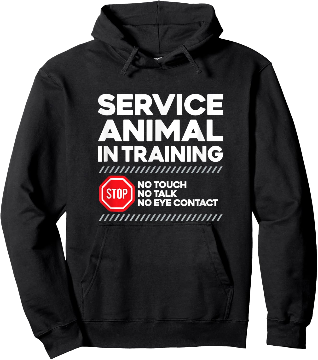 SERVICE ANIMAL IN TRAINING - sarcastic witty dog cat lover Men Women Hoodie - Hoodie | Black
