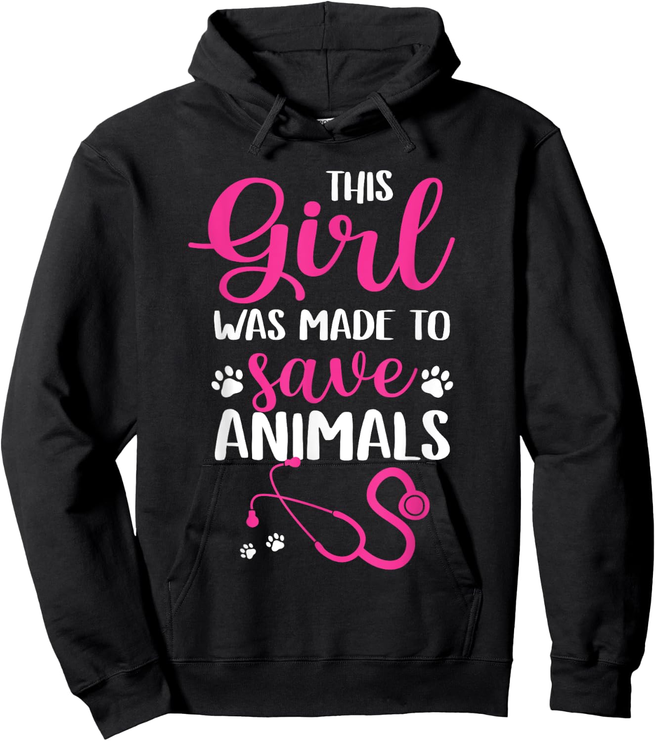 Women This Girl Was Made To Save Animals Veterinarian Hoodie - Hoodie | Black