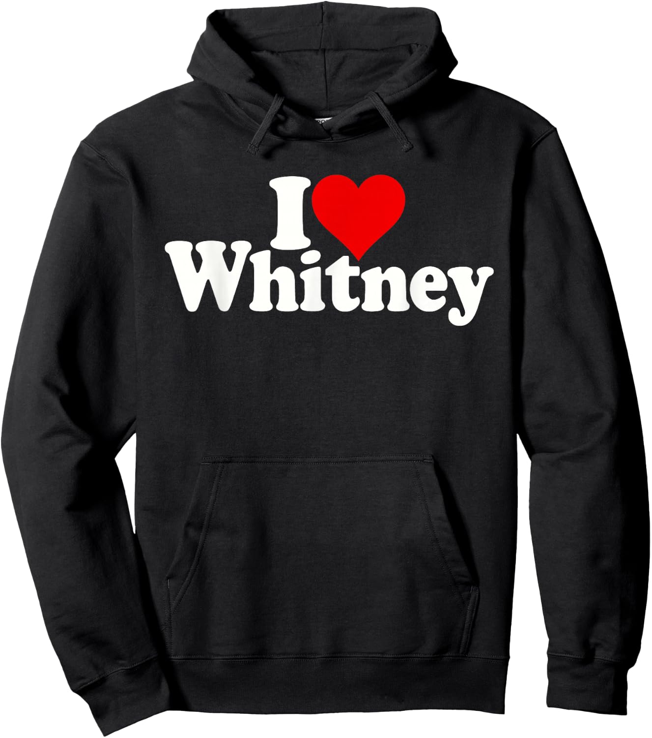 I Love Heart Whitney Hoodie - Hoodie | Black