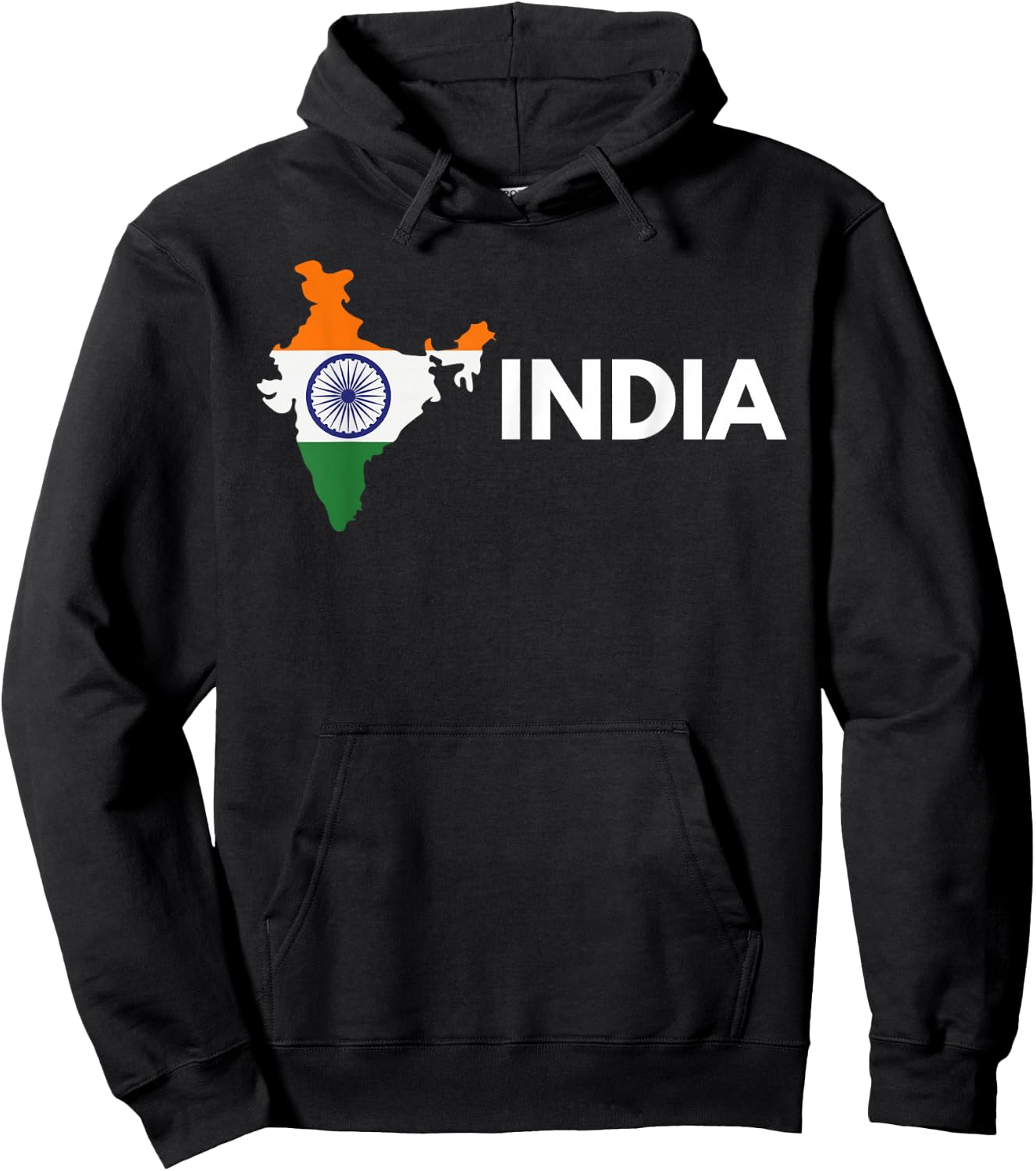 Vintage India Flag Indian Outdoor Trip in India Hoodie - Hoodie | Black