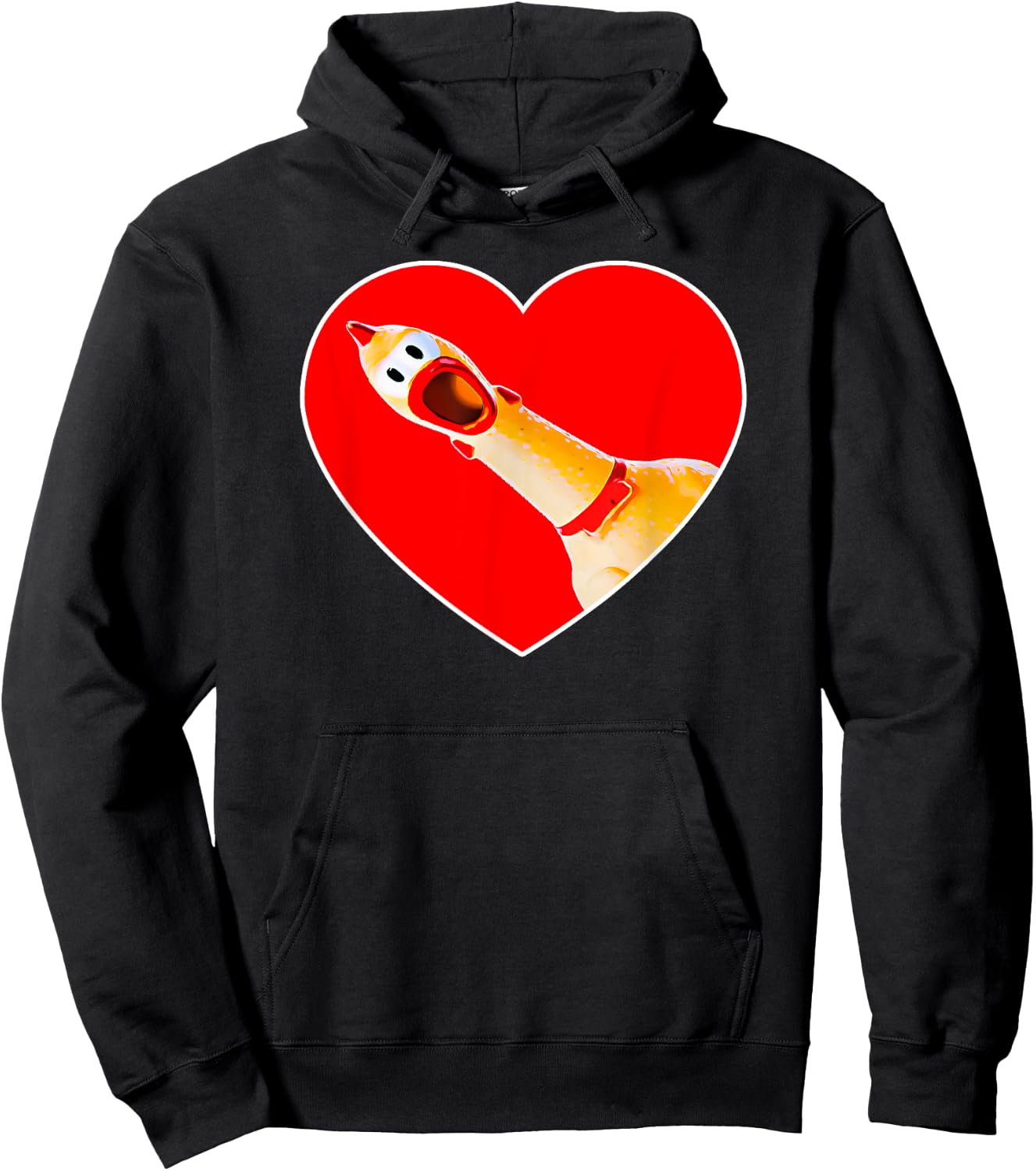 Funny Rubber Chicken Lover Practical Joke Gag Gift Hoodie - Hoodie | Black
