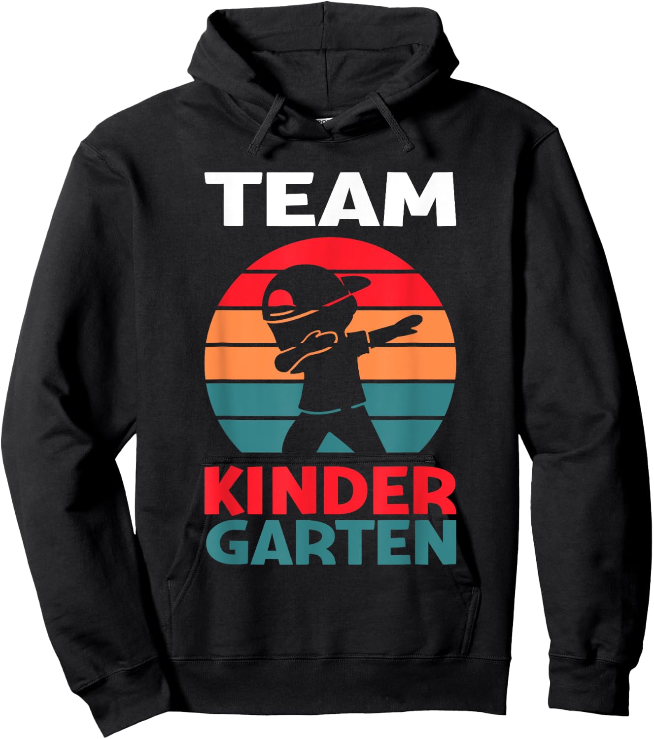 Team Kindergarten Dude Preschool Dab Dabbing Pre-K Back Hoodie - Hoodie | Black