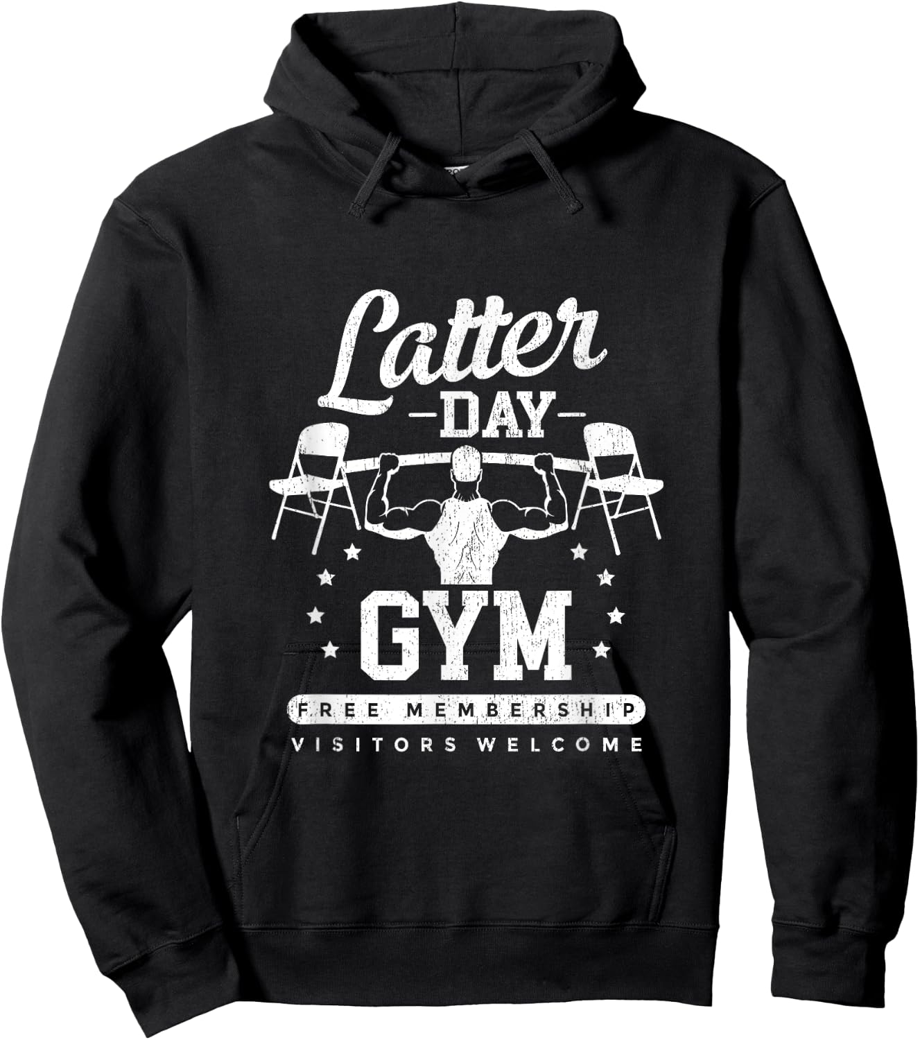 Latter-Day Gym Missionary LDS Church Funny Mormon Hoodie - Hoodie | Black