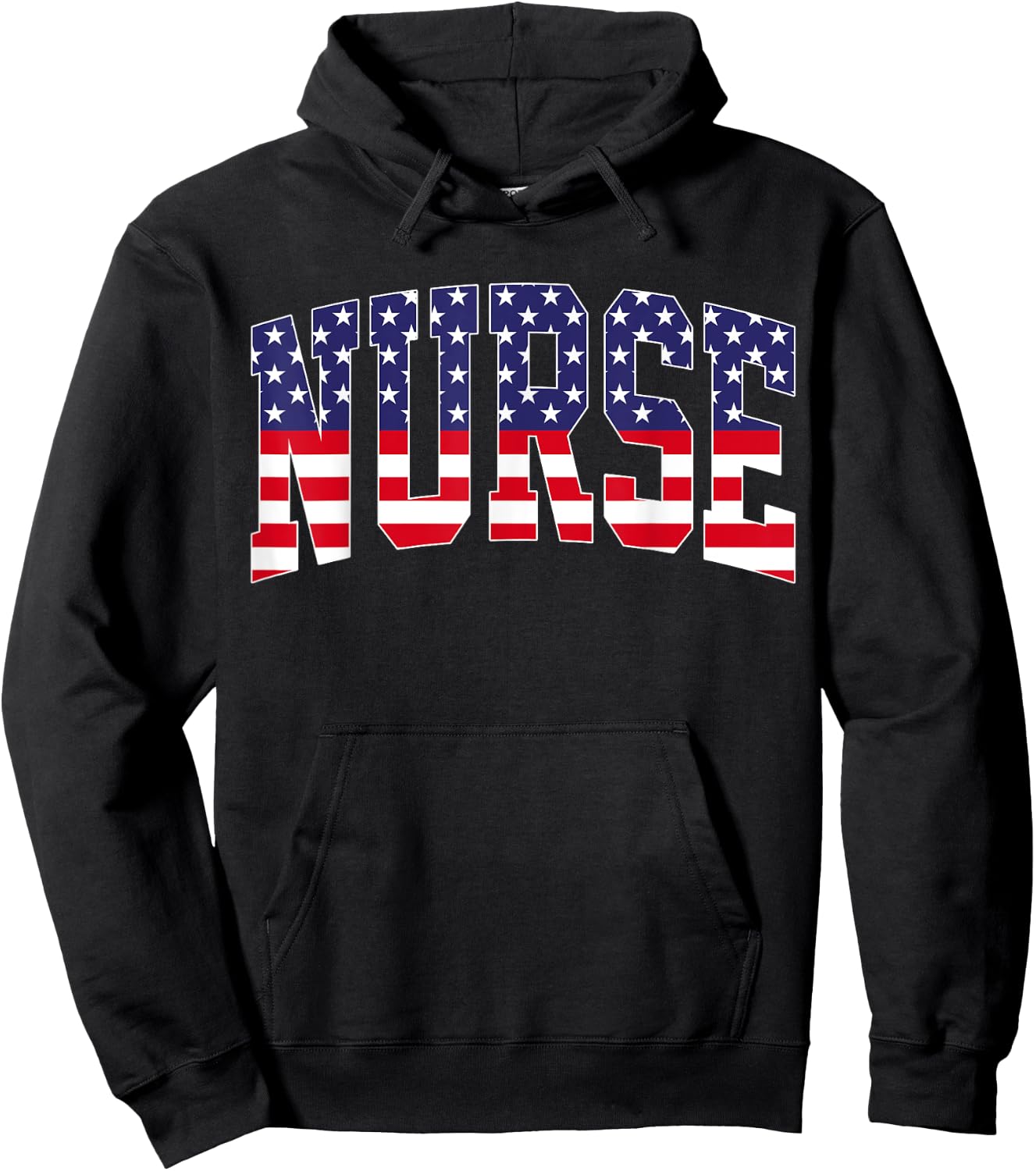 Vintage Nurse US Flag 4th Of July Nursing Patriotic RN Men Hoodie - Hoodie | Black