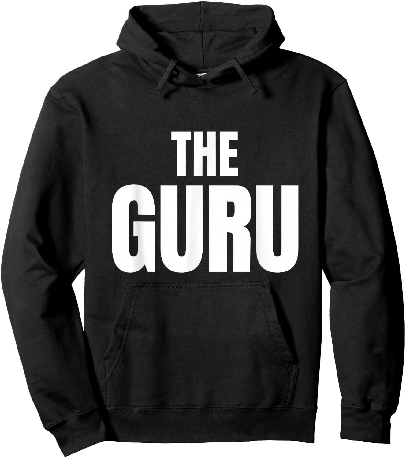 Slogans and Tokens The Guru Black -Adults -Kids Classic Fit Cotton 100% Short Sleeve Small Hoodie - Hoodie | Black