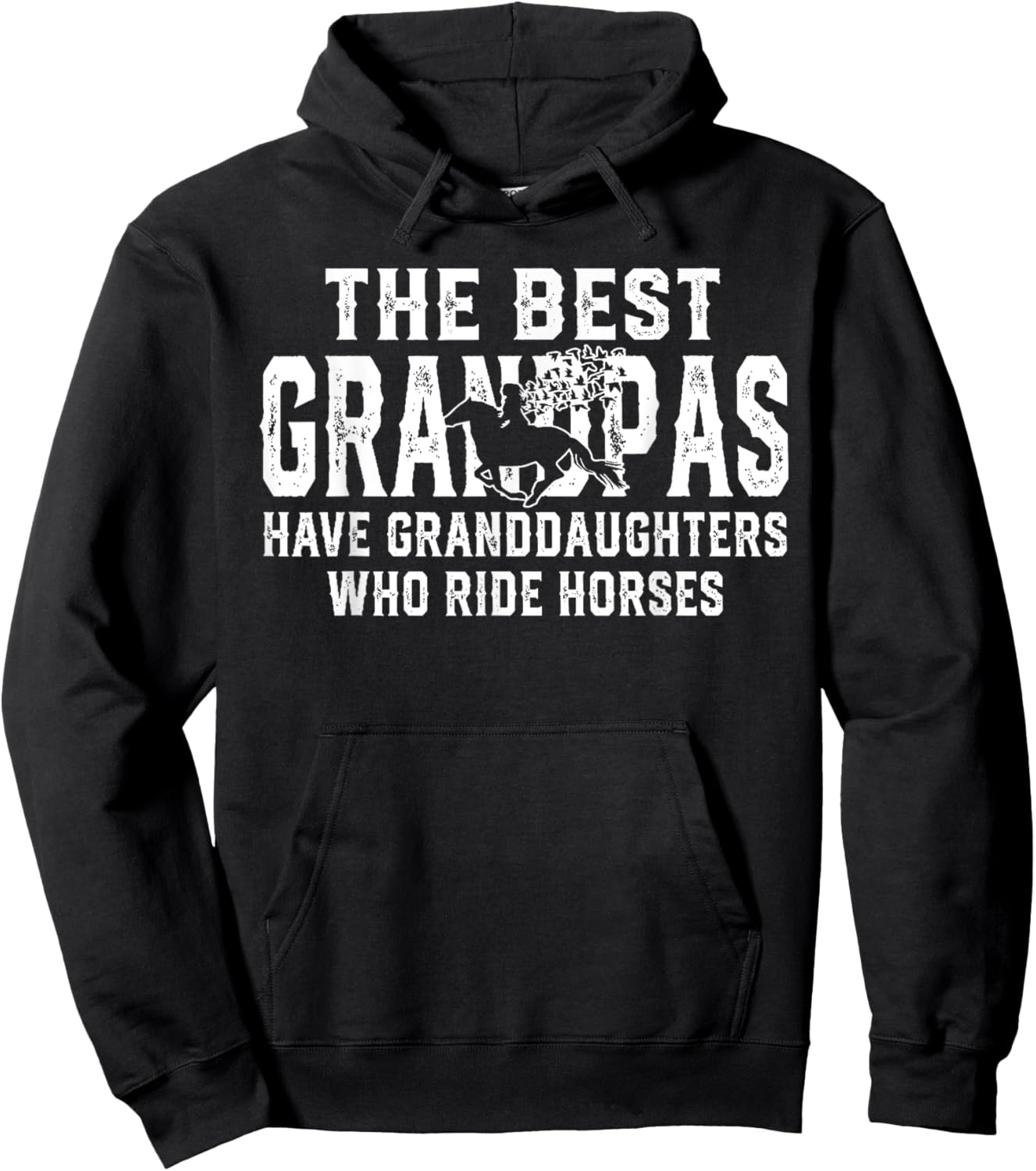 The best grandpas have granddaughters who ride horses Hoodie - Hoodie | Black
