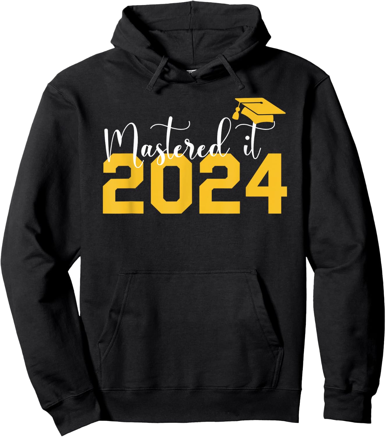 Class Of 2024 Mastered It College Masters Degree Graduation Hoodie - Hoodie | Black