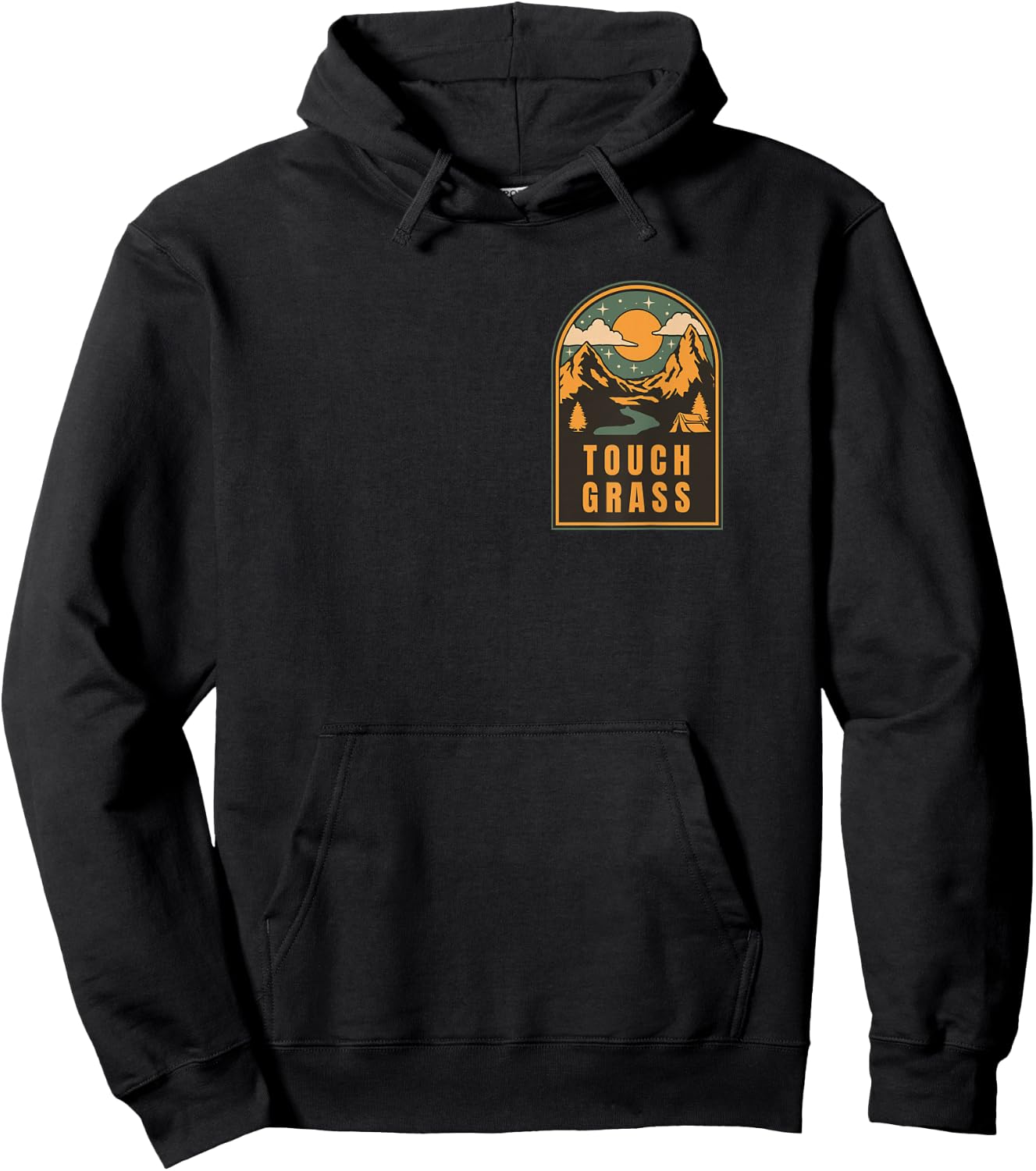 Touch Grass - Gen-Z Humorous Nature Design Hoodie - Hoodie | Black