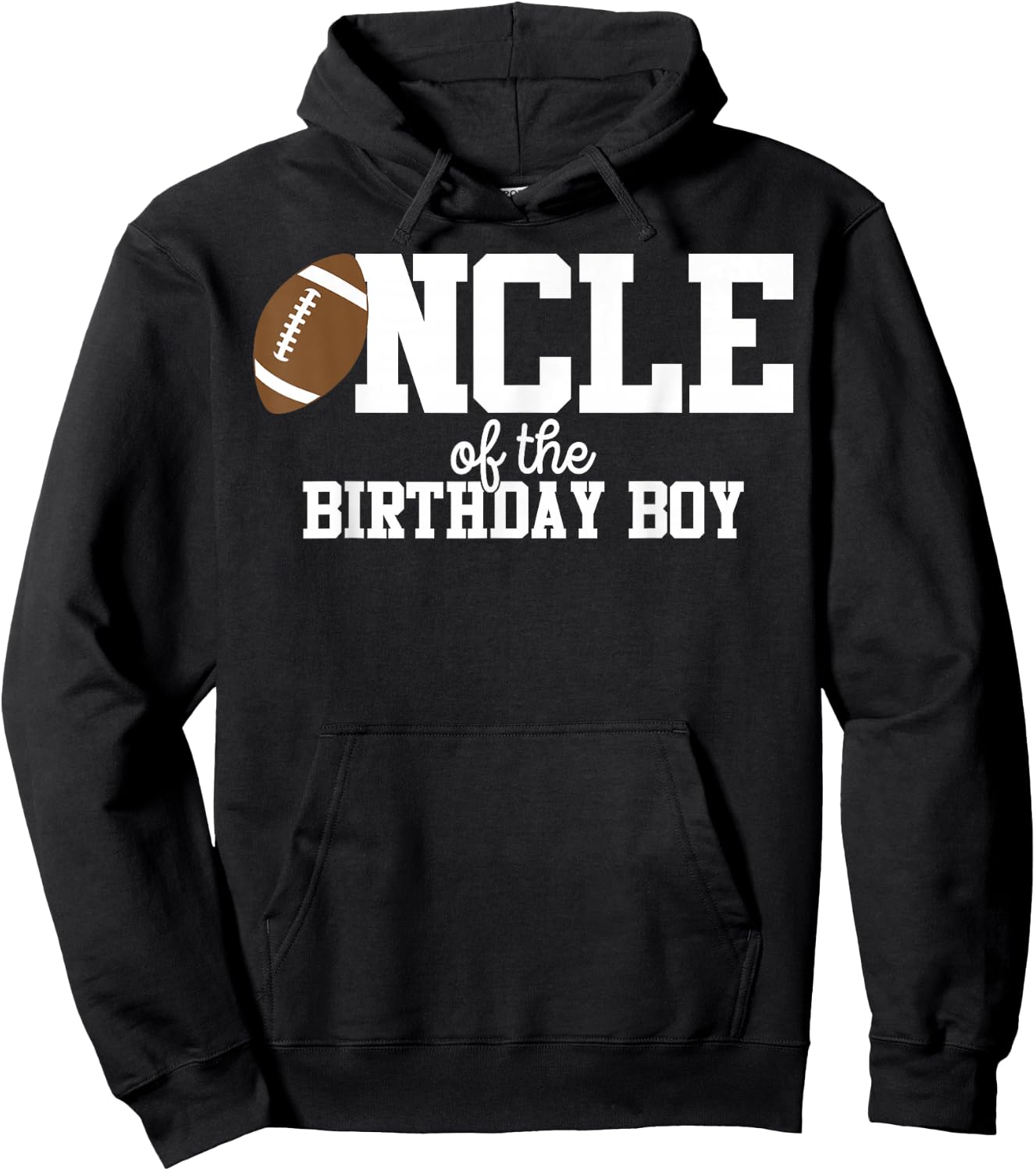 Uncle of the Birthday Boy Football Lover First Birthday Hoodie - Hoodie | Black