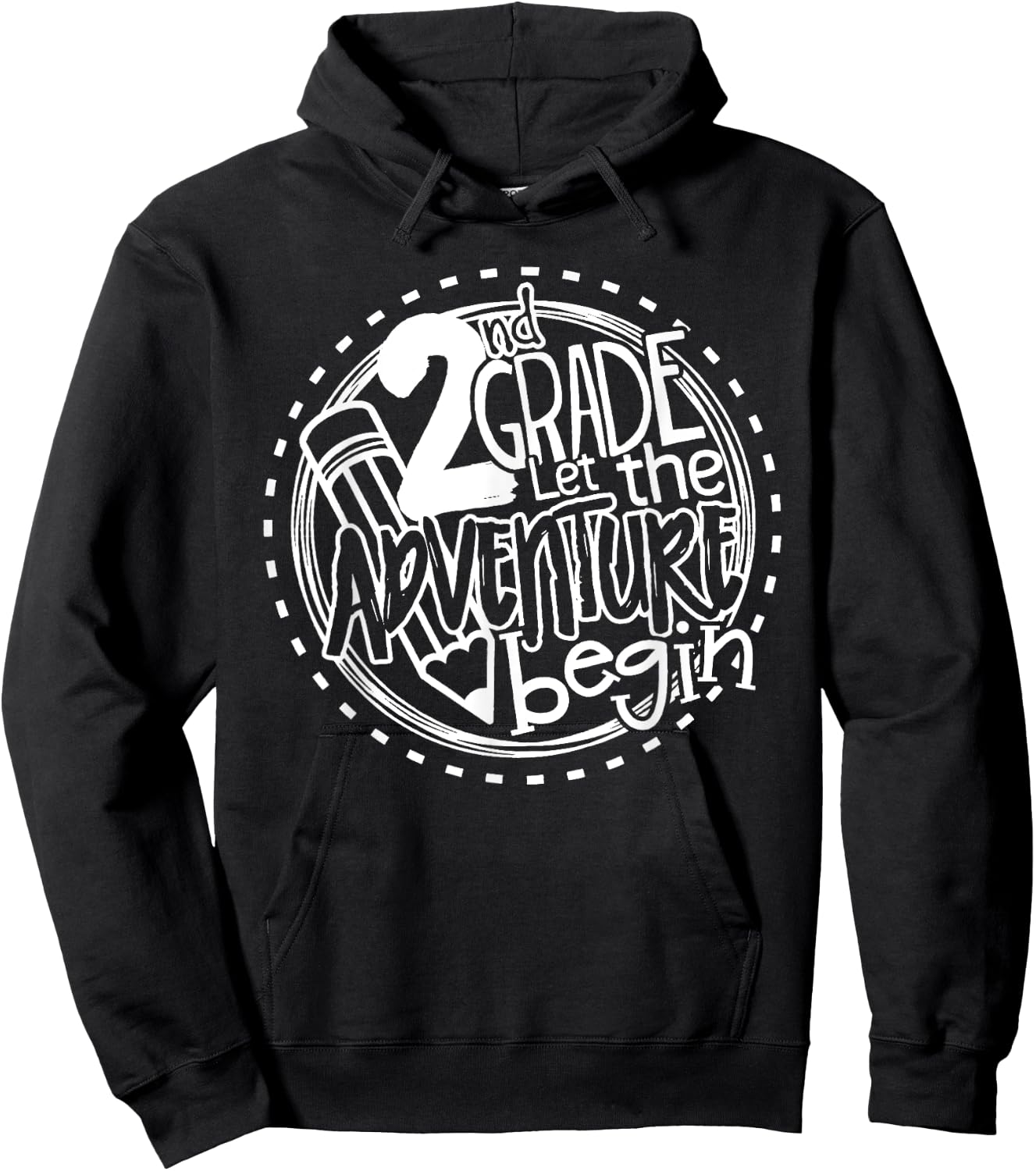 Let the 2nd Grade Adventure Begin Second Grade Teacher Women Girls Kids Hoodie - Hoodie | Black
