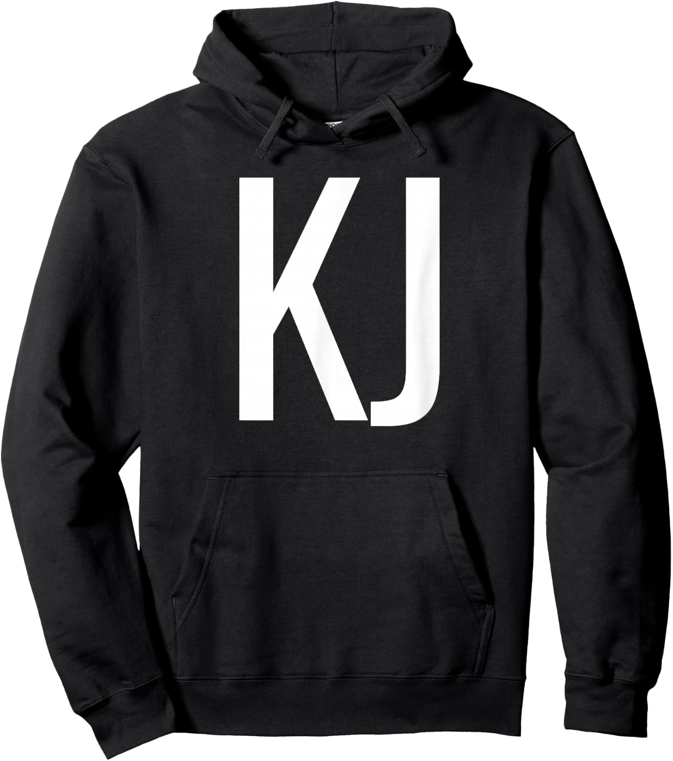 KJ Bold Font Hoodie - Hoodie | Black