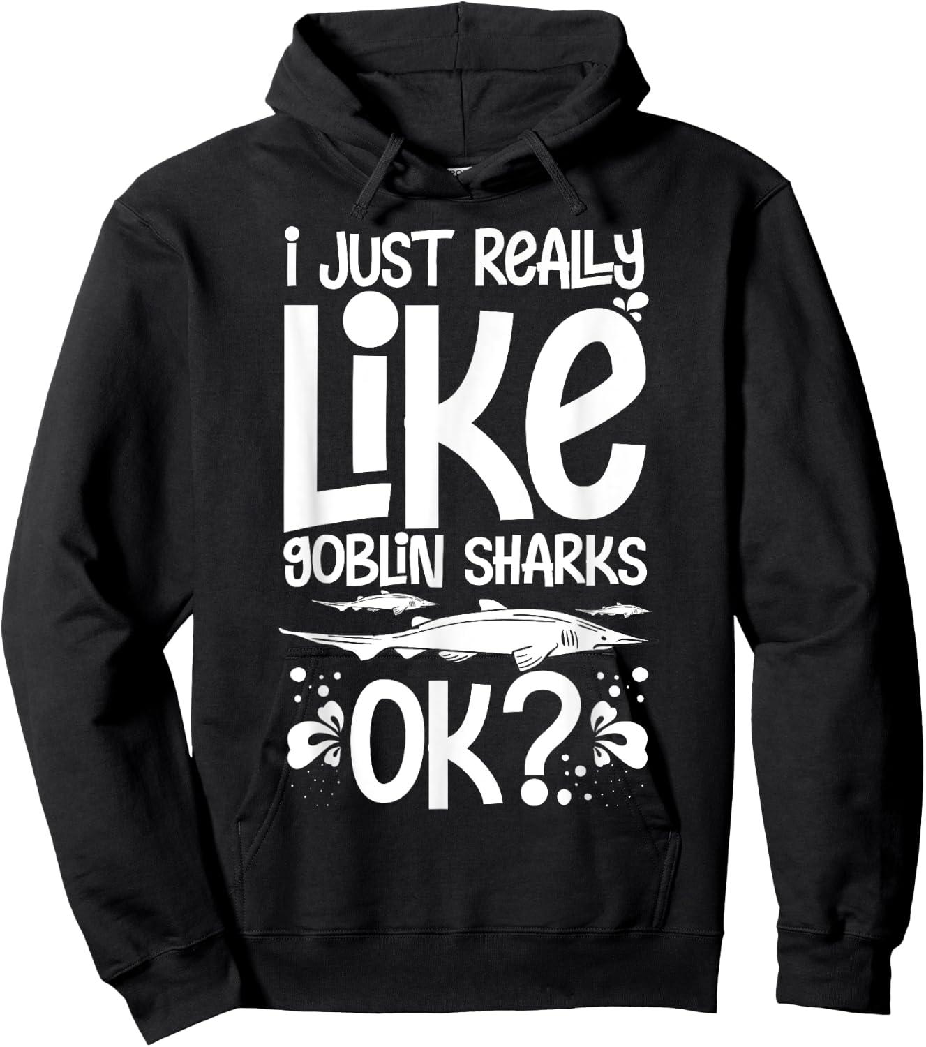 Goblin Shark Animal Tooth Funny Ocean Hoodie - Hoodie | Black