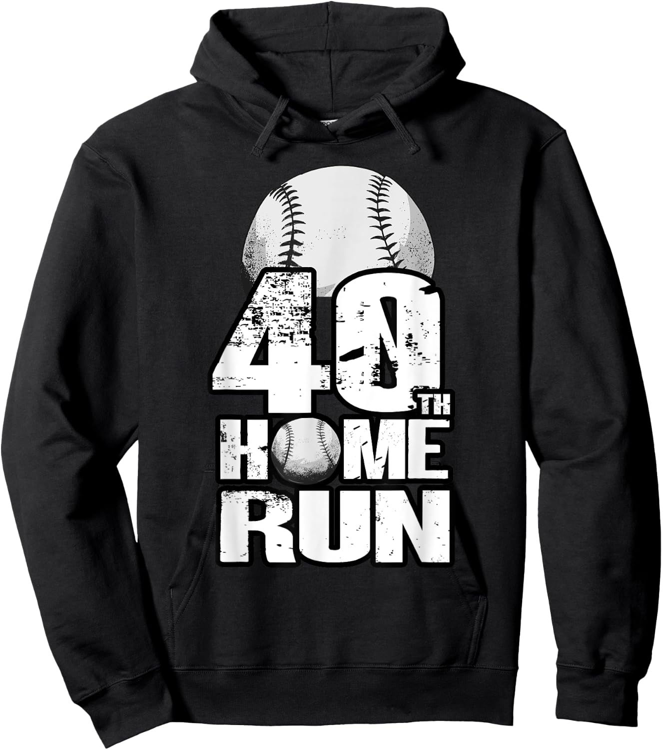 40 Years Old Vintage Baseball 40th Birthday Hoodie - Hoodie | Black