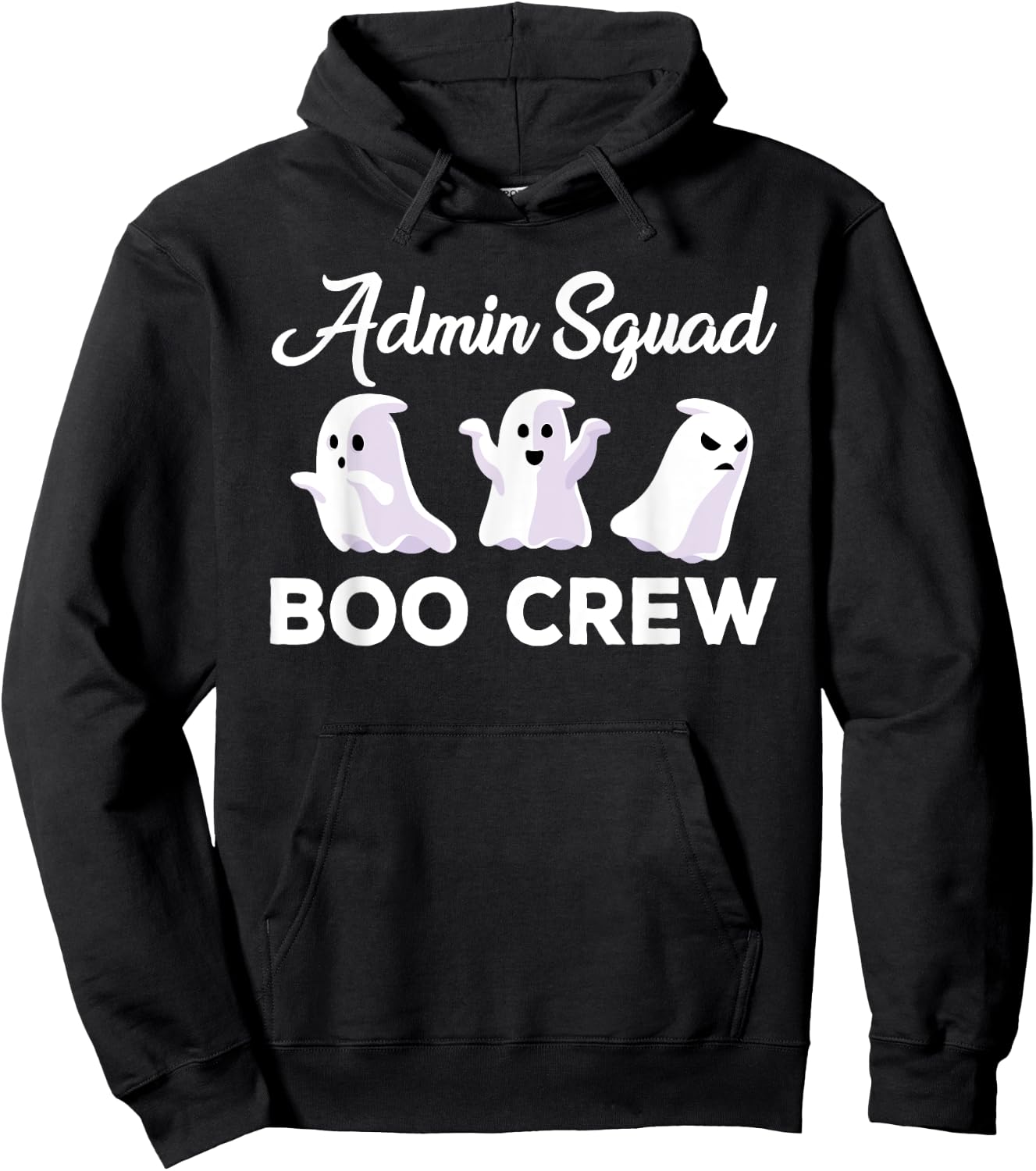 Funny Admin Squad Boo Crew Spooky Office Halloween Costume Hoodie - Hoodie | Black