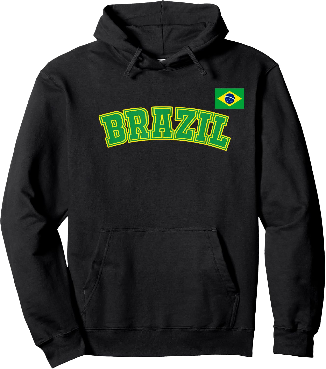 Brazil T Shirt Women Men Kids Brasil Brazilian Flag Hoodie - Hoodie | Black
