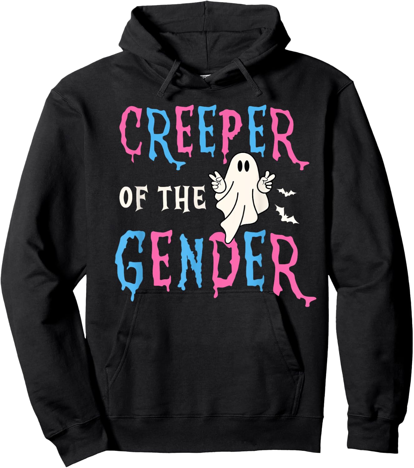 Keeper of Gender Halloween Funny Creeper Gender Reveal Party Hoodie - Hoodie | Black