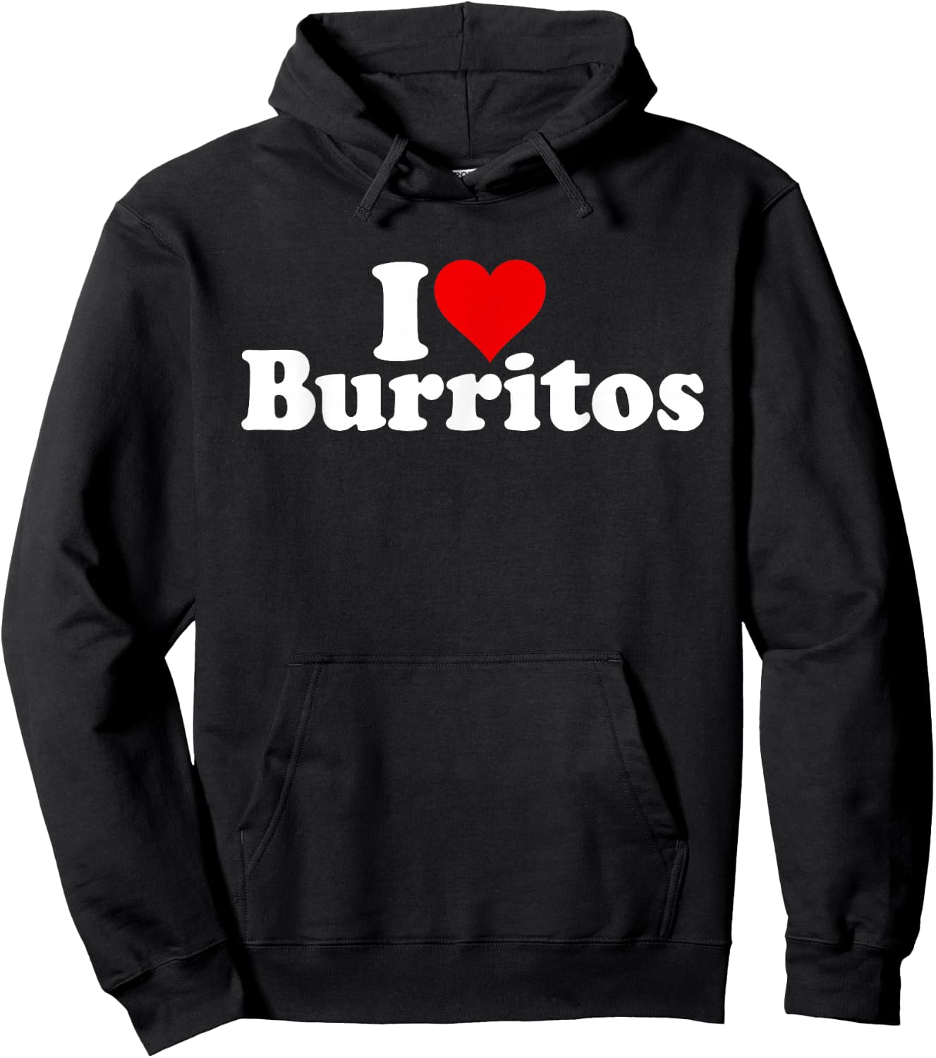 I Love Heart Burritos Mexican Food Hoodie - Hoodie | Black
