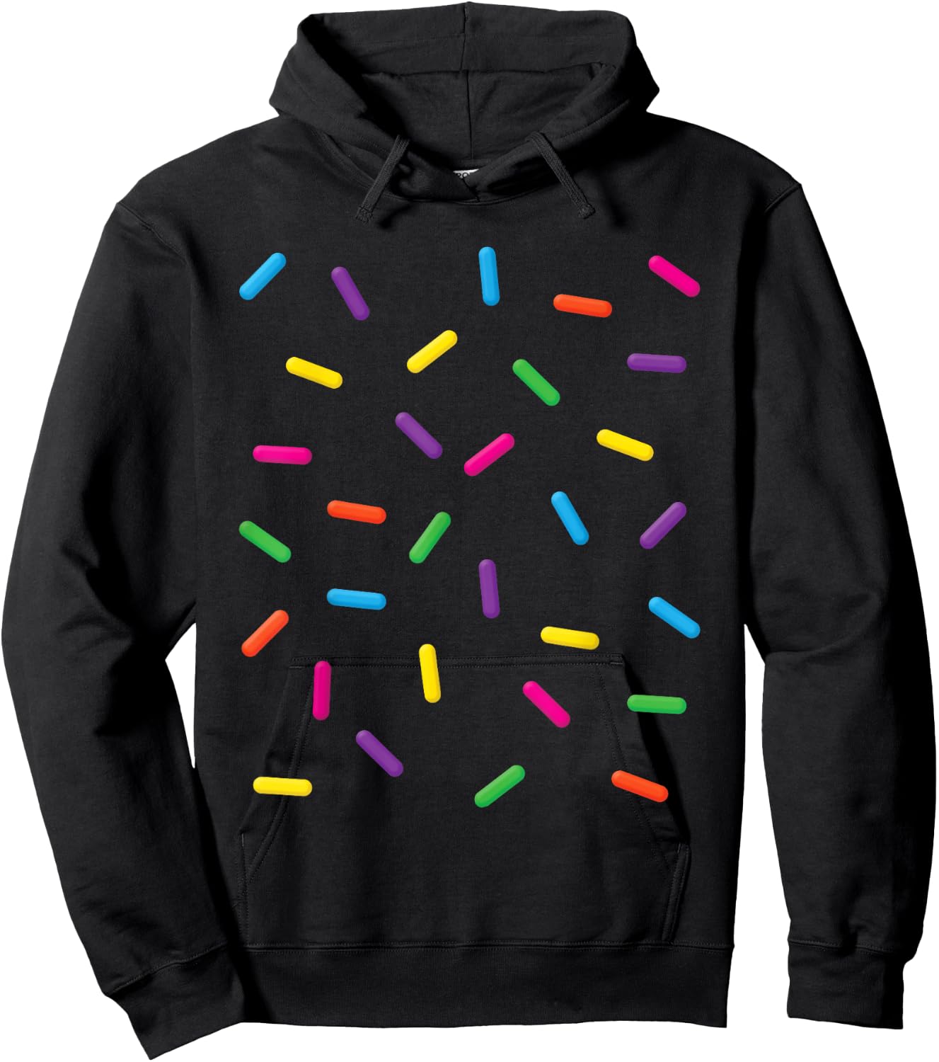 Funny Ice Cream Rainbow Sprinkles Jimmies Halloween Costume Women Kids Hoodie - Hoodie | Black