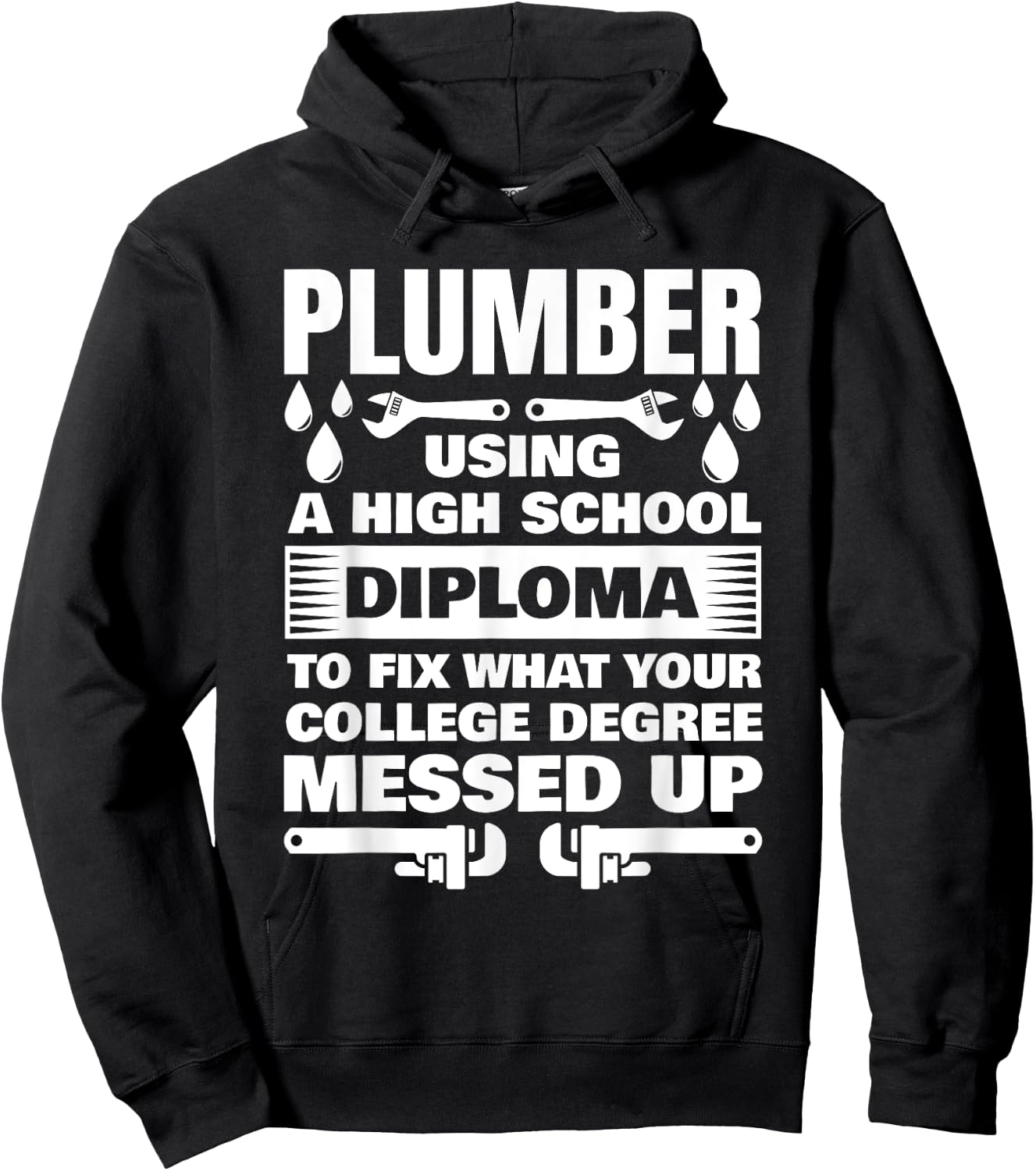 Funny Plumber Art Women Pipefitter Pipe Plumber Hoodie - Hoodie | Black