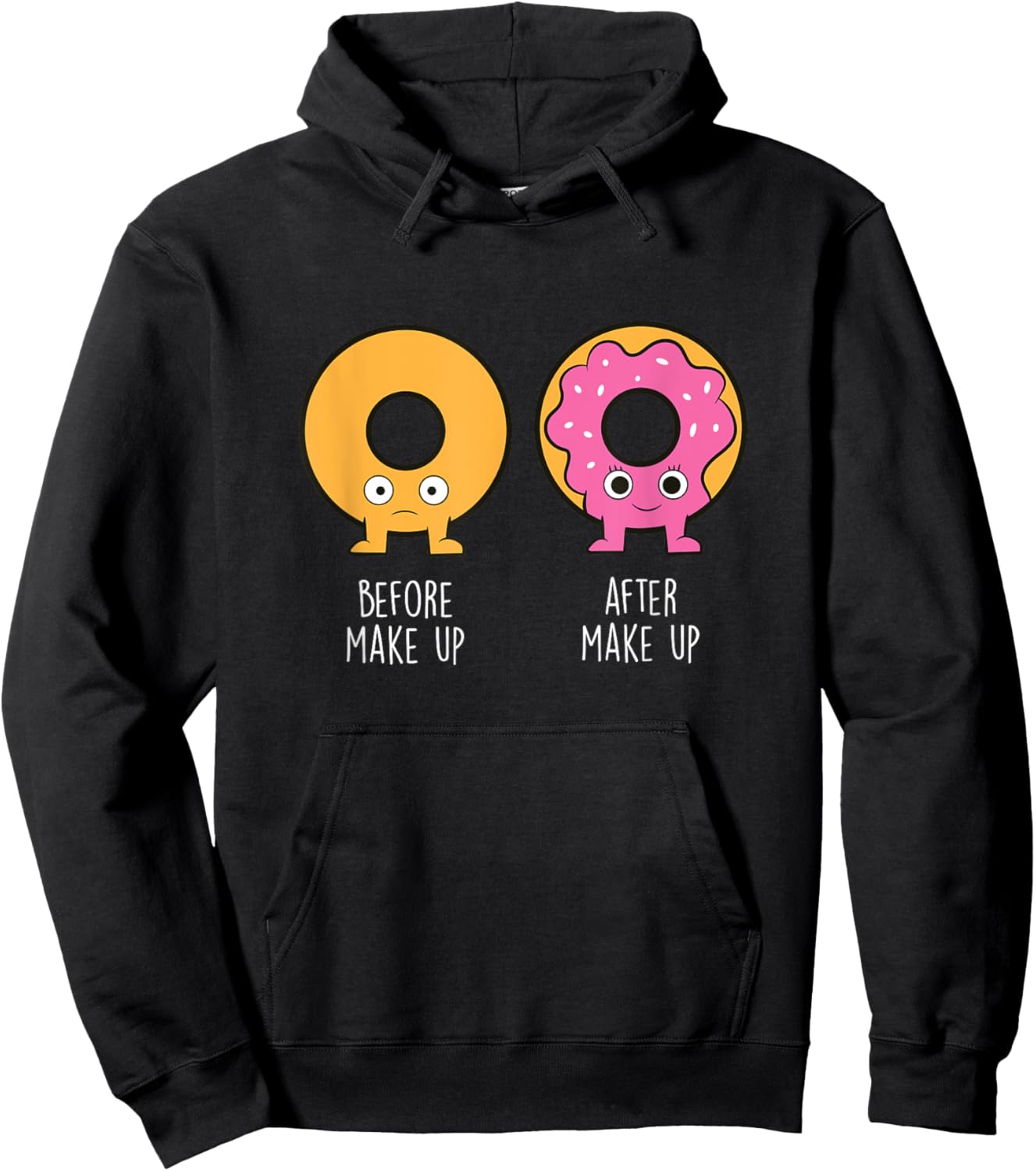 Donuts Before And After - Donut Food Lover Funny Donuts Hoodie - Hoodie | Black