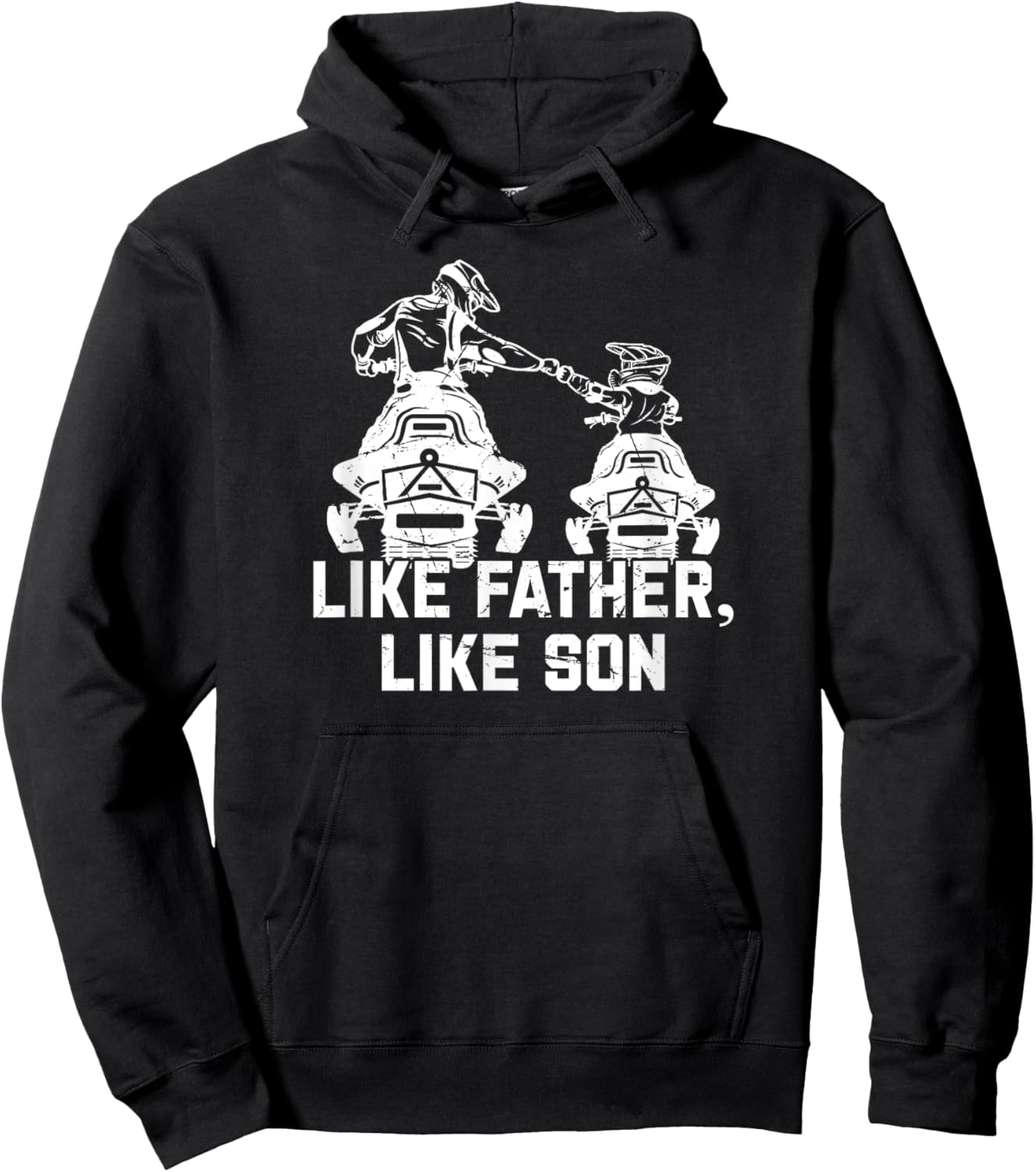 Snowmobile - Like Father Like Son Snowcross Gift Hoodie - Hoodie | Black