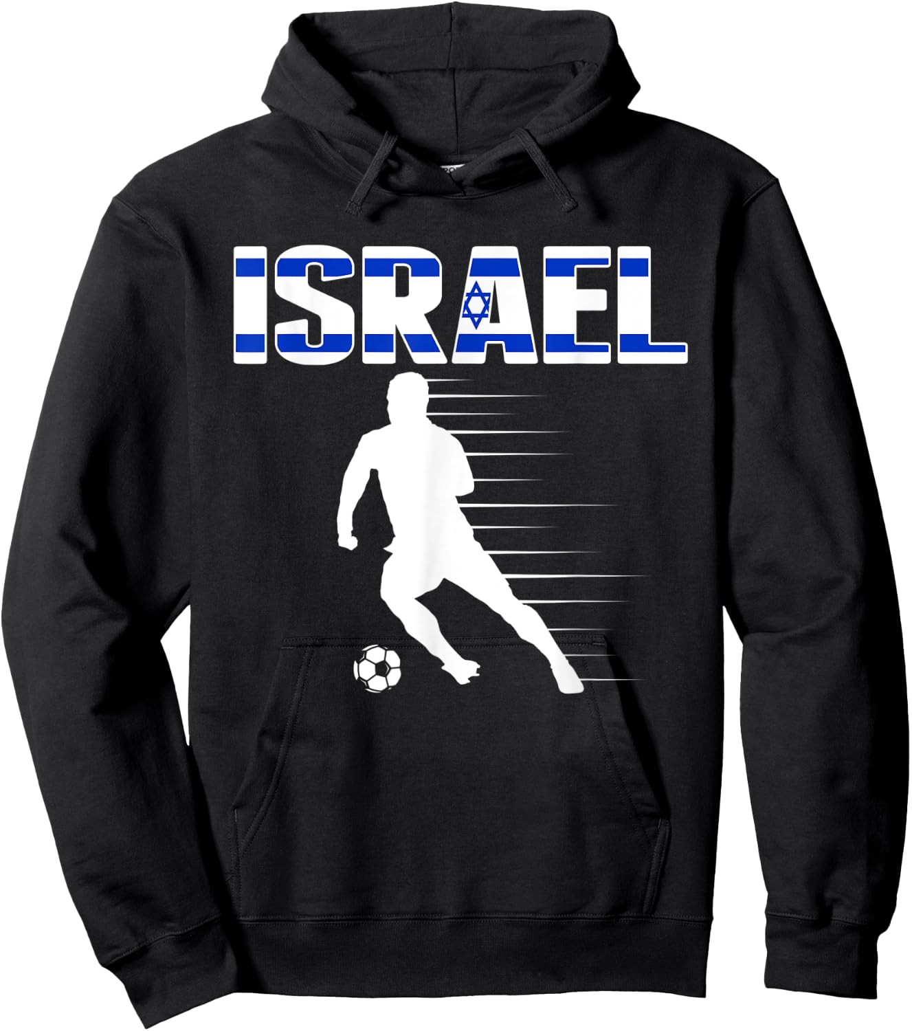Israel Soccer Lovers Jersey - Support Israeli Football Team Hoodie - Hoodie | Black
