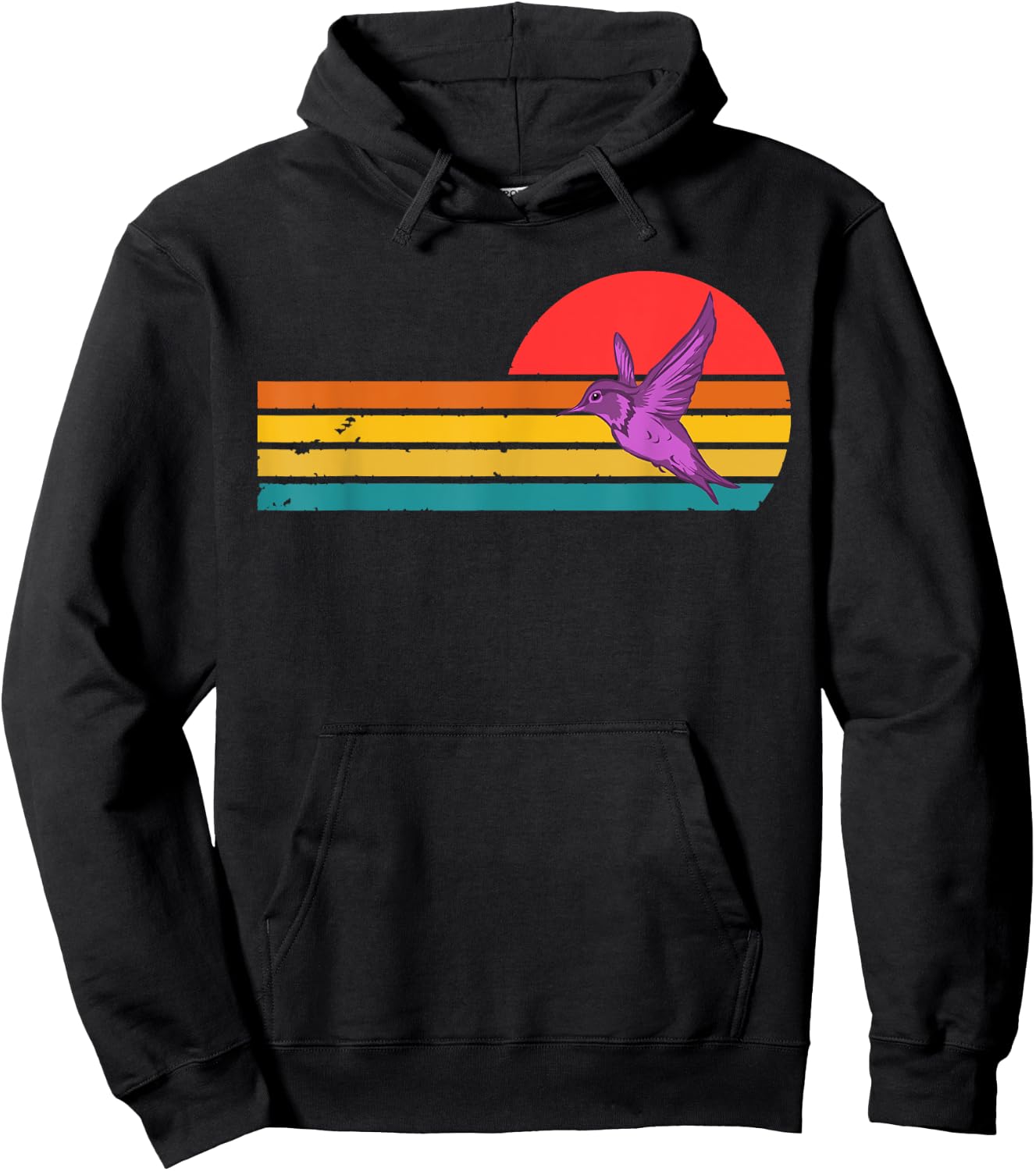 Purple Martin Bird Vintage Retro 80s Purple Martin Hoodie - Hoodie | Black